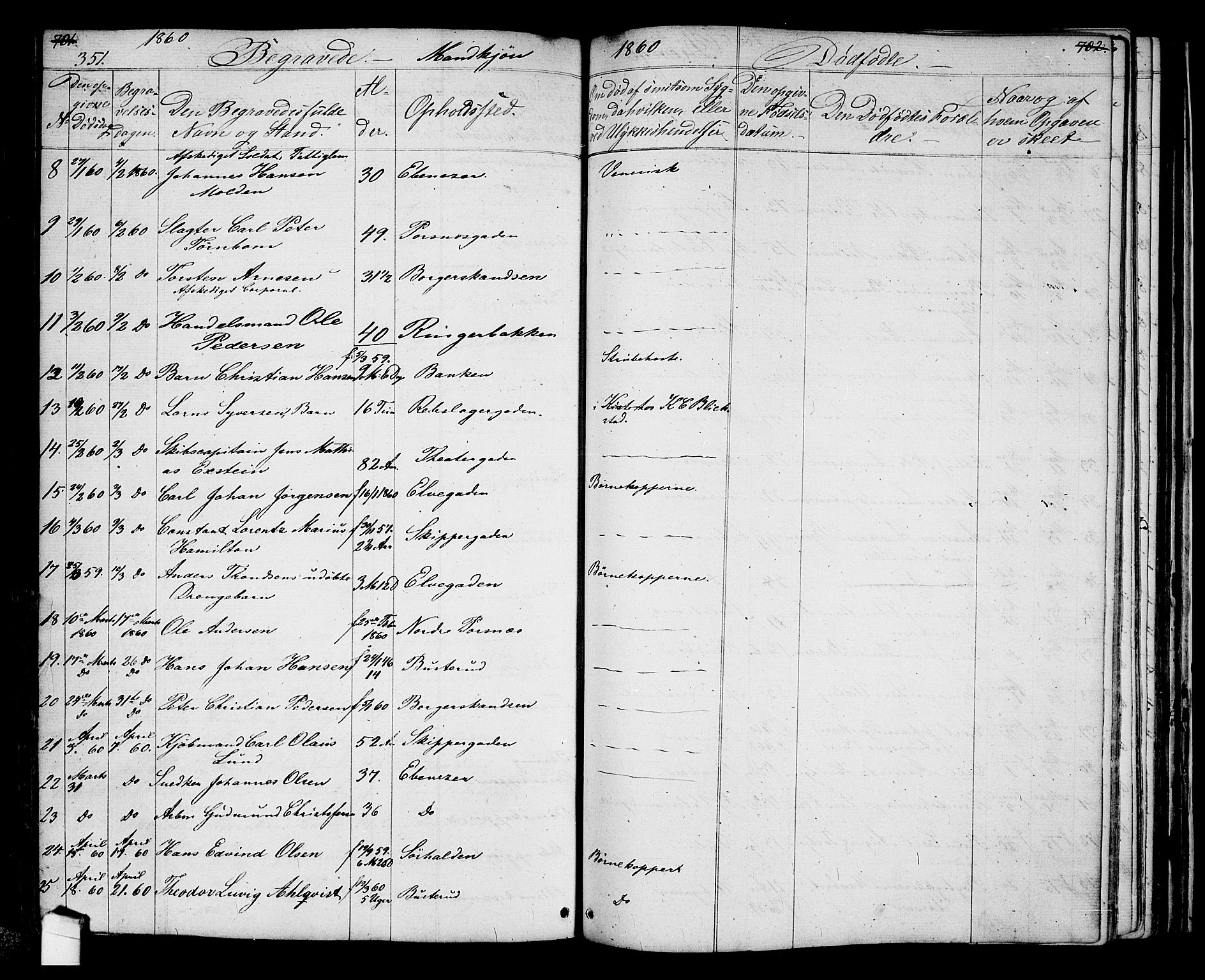 Halden prestekontor Kirkebøker, AV/SAO-A-10909/G/Ga/L0005a: Parish register (copy) no. 5A, 1855-1864, p. 351