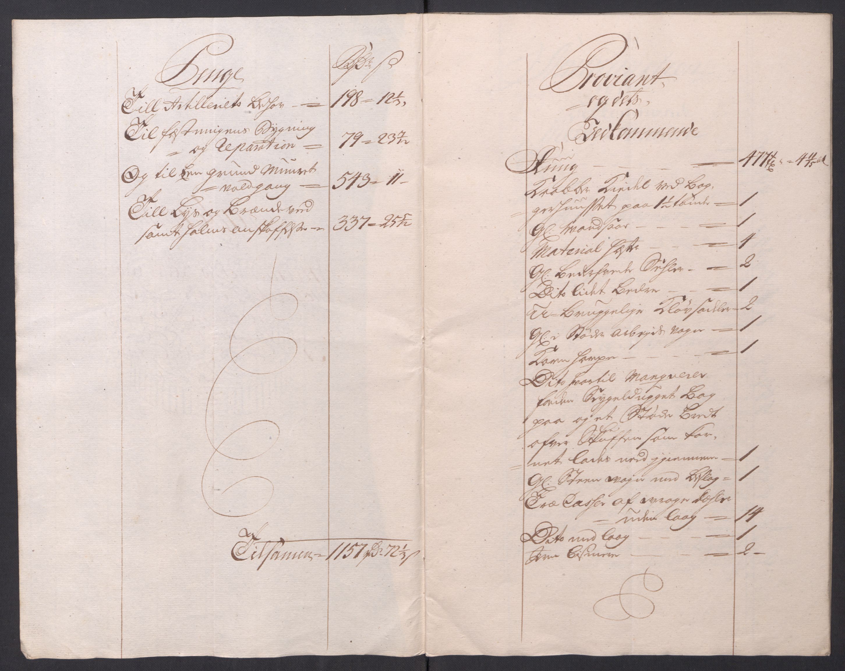 Kommanderende general (KG I) med Det norske krigsdirektorium, AV/RA-EA-5419/D/L0154: Fredriksten festning: Brev, inventarfortegnelser og regnskapsekstrakter, 1730-1739, p. 299