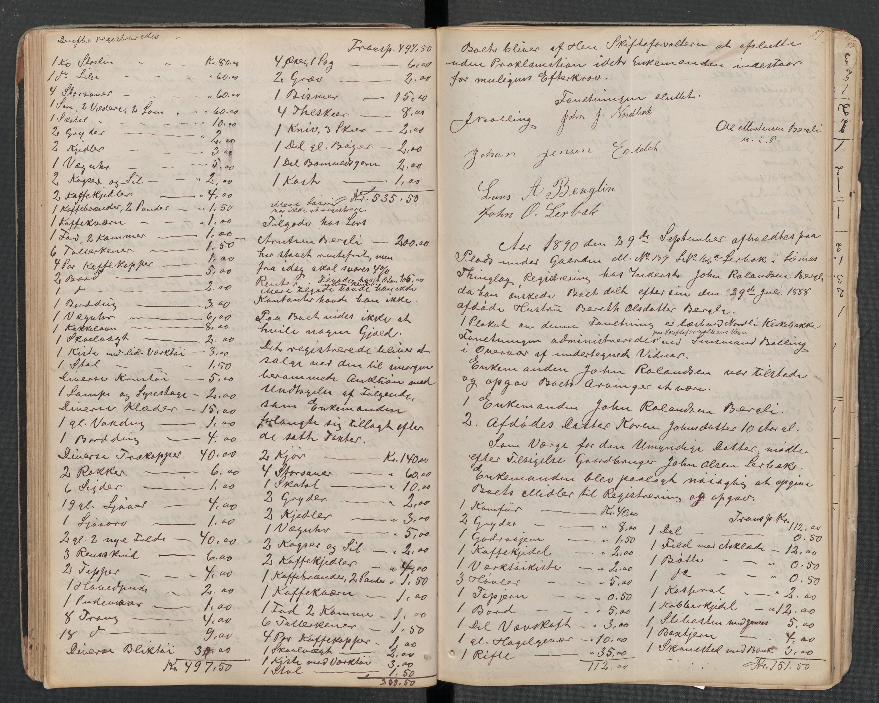 Lierne lensmannskontor - 1. avlevering, AV/SAT-A-1030/02/L0014: Dødsfalls-/ registreringsprotokoll, 1872-1905, p. 57
