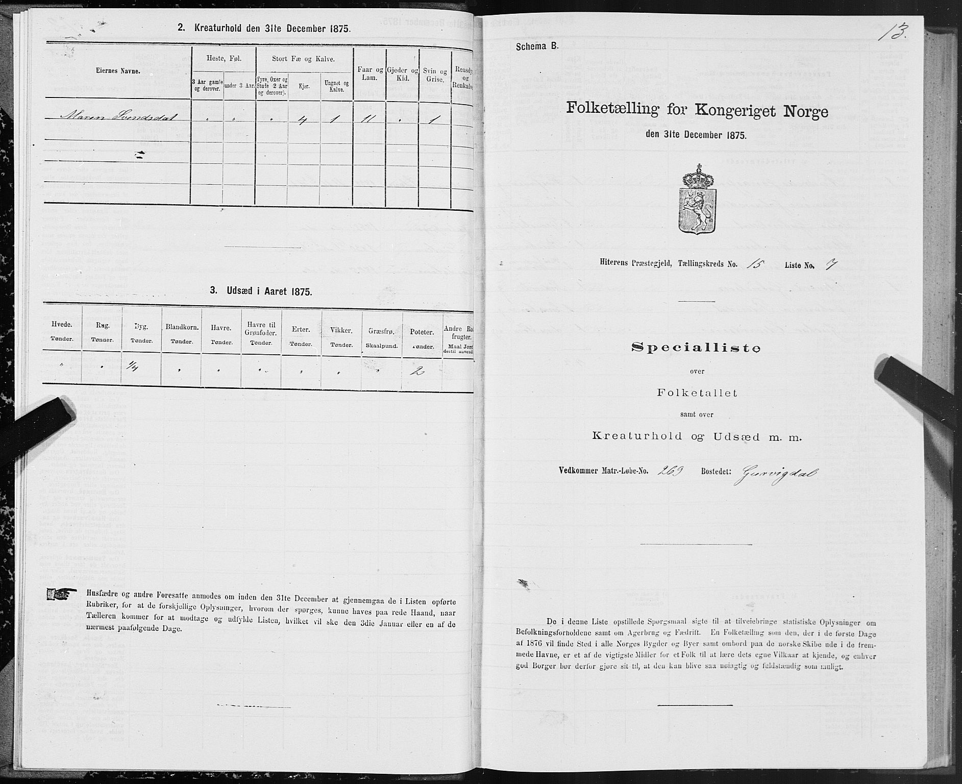 SAT, 1875 census for 1617P Hitra, 1875, p. 8013