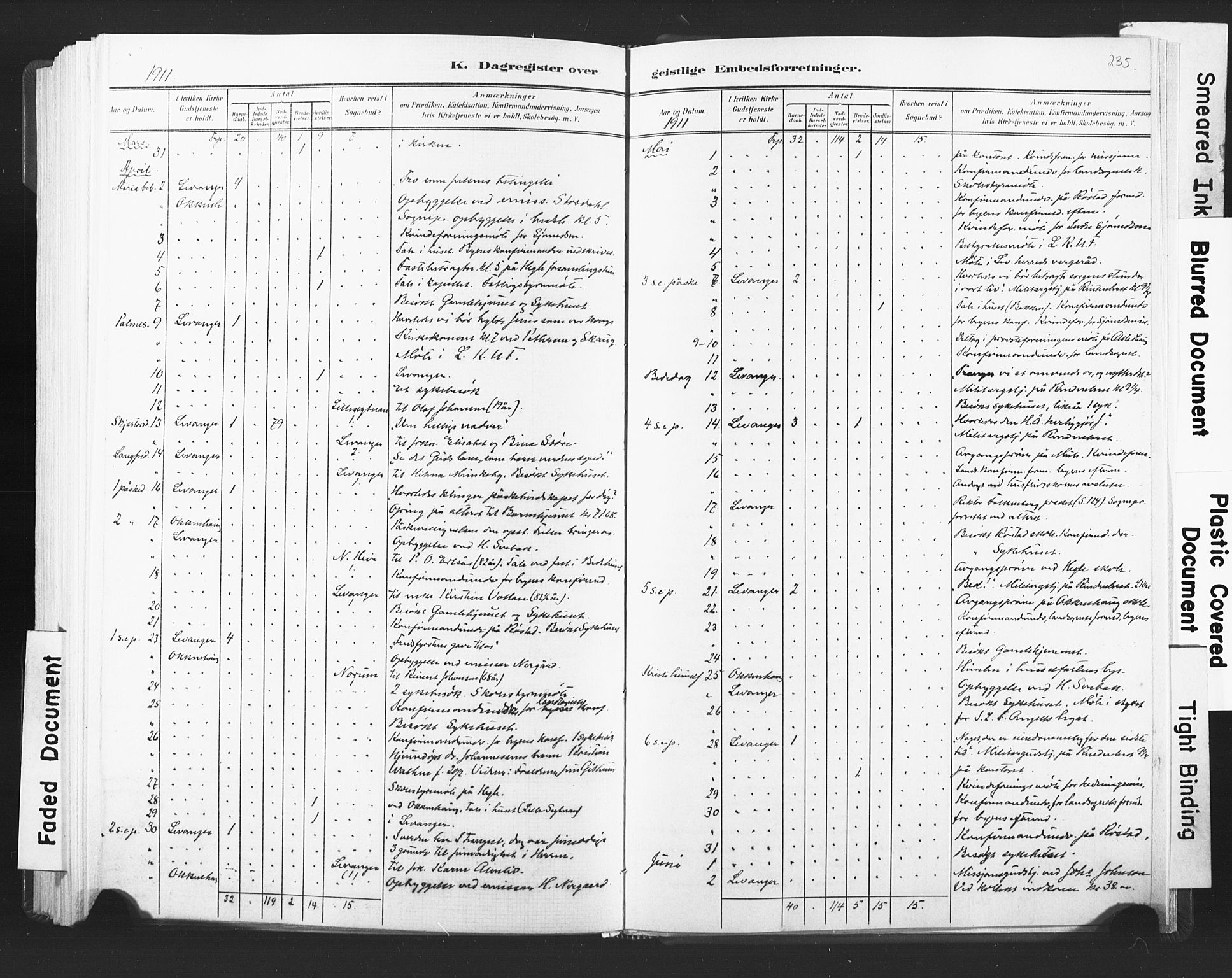 Ministerialprotokoller, klokkerbøker og fødselsregistre - Nord-Trøndelag, AV/SAT-A-1458/720/L0189: Parish register (official) no. 720A05, 1880-1911, p. 235