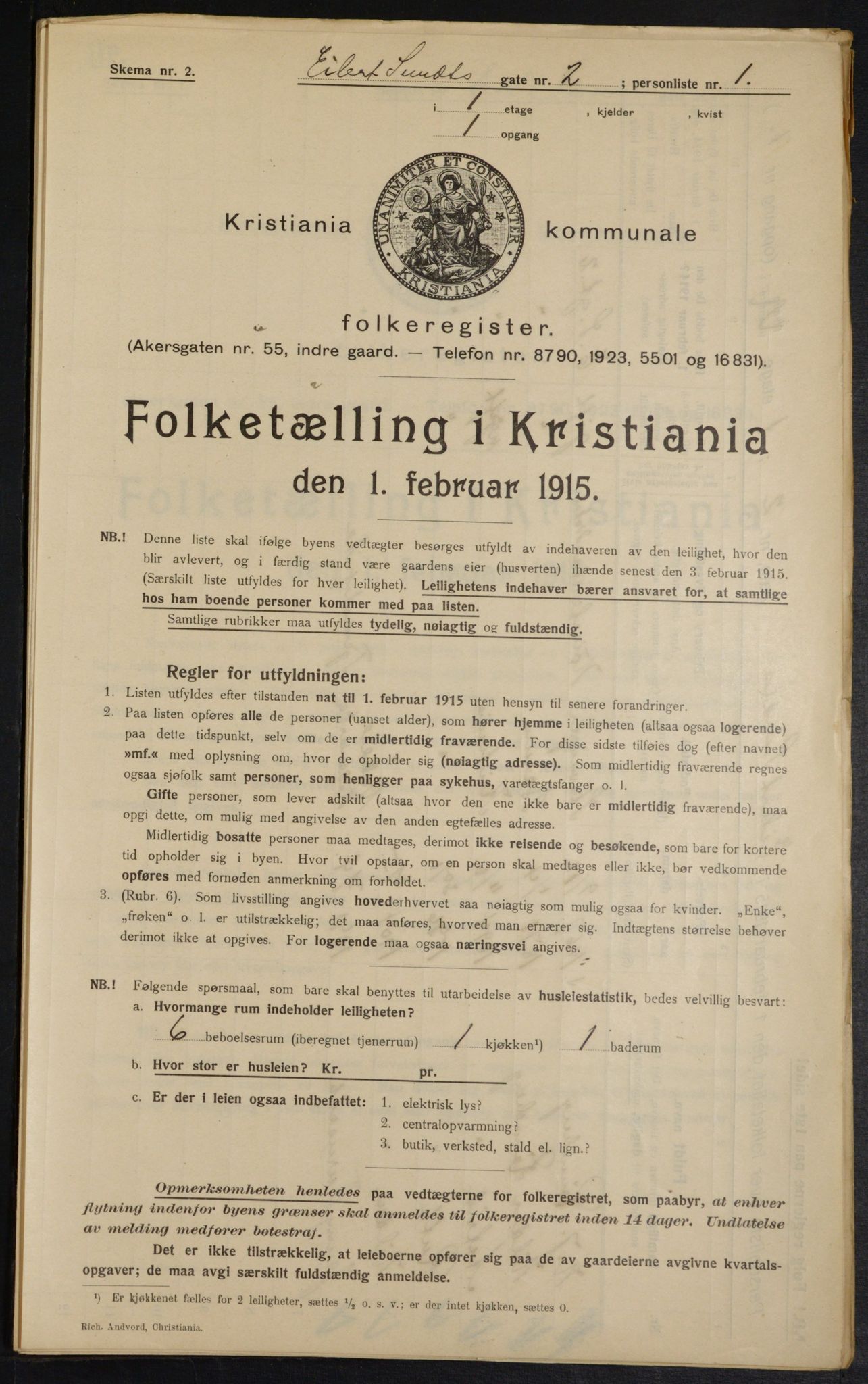 OBA, Municipal Census 1915 for Kristiania, 1915, p. 18541