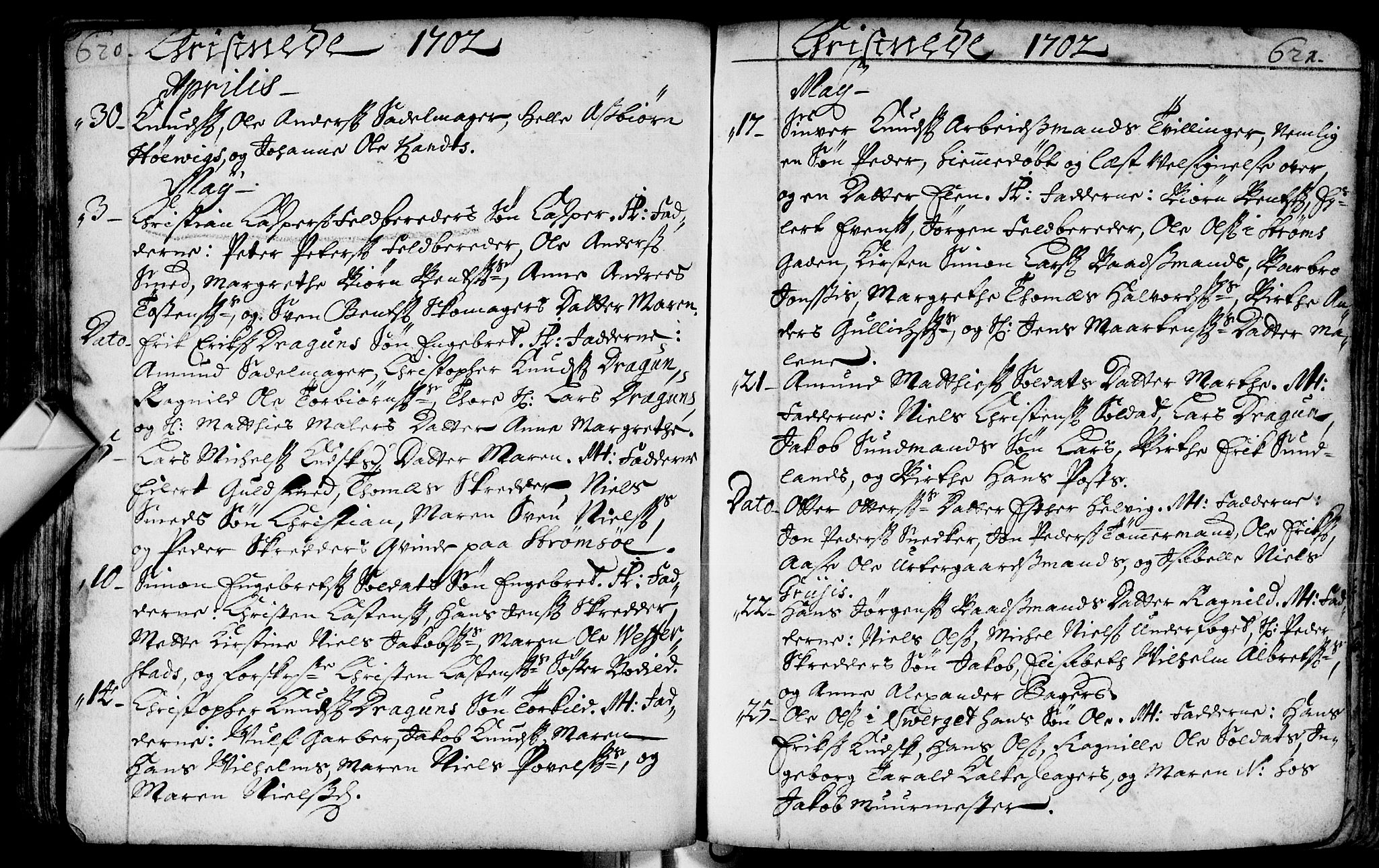 Bragernes kirkebøker, AV/SAKO-A-6/F/Fa/L0002: Parish register (official) no. I 2, 1680-1705, p. 620-621