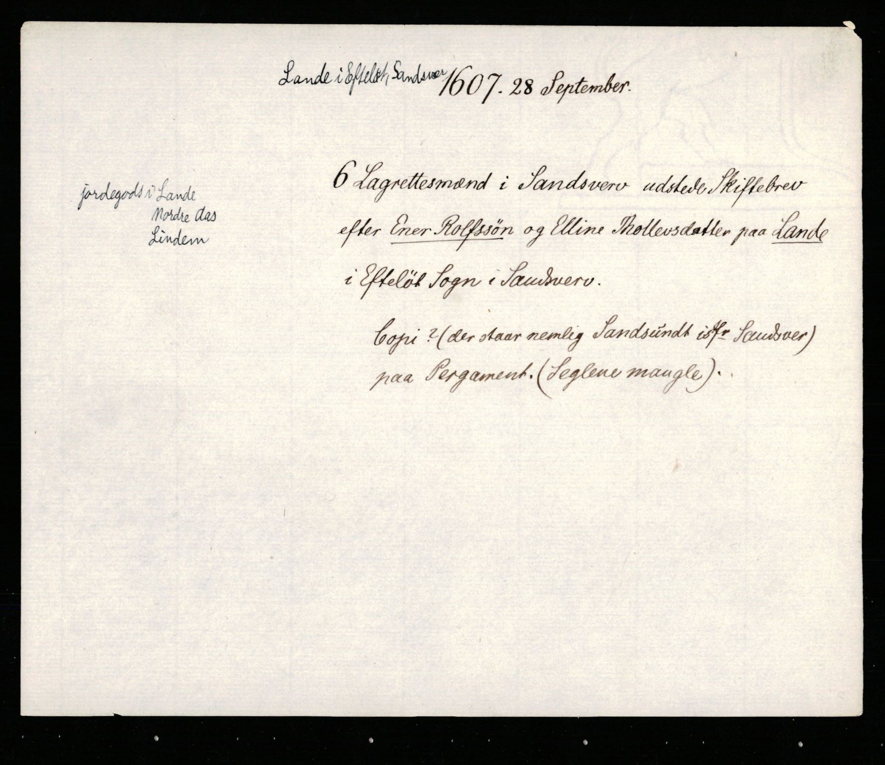 Riksarkivets diplomsamling, AV/RA-EA-5965/F35/F35b/L0005: Riksarkivets diplomer, seddelregister, 1601-1612, p. 455