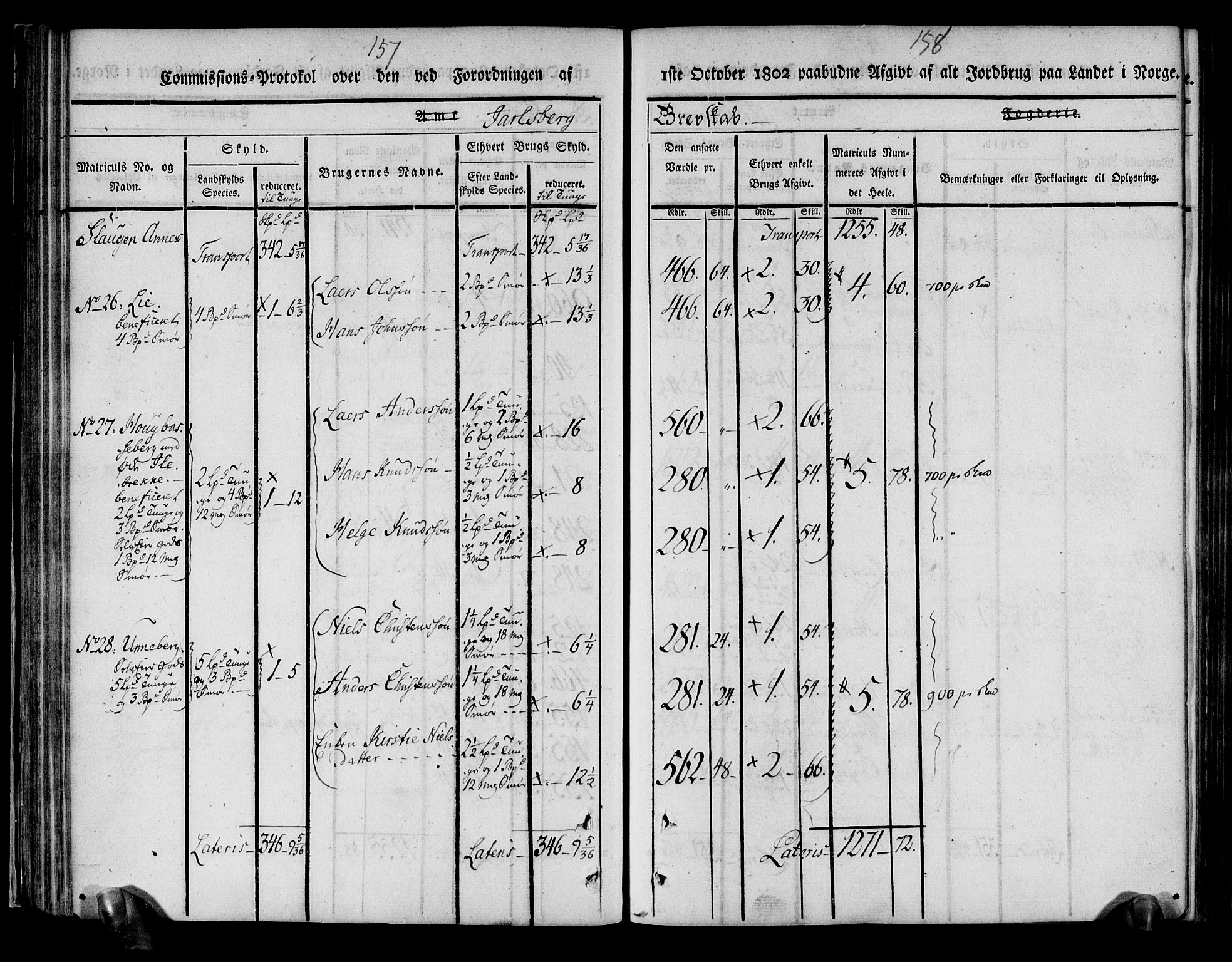 Rentekammeret inntil 1814, Realistisk ordnet avdeling, AV/RA-EA-4070/N/Ne/Nea/L0175: Jarlsberg grevskap. Kommisjonsprotokoll for grevskapets søndre distrikt - Ramnes, Sem, Stokke, Borre, Andebu og Nøtterøy prestegjeld, 1803, p. 80