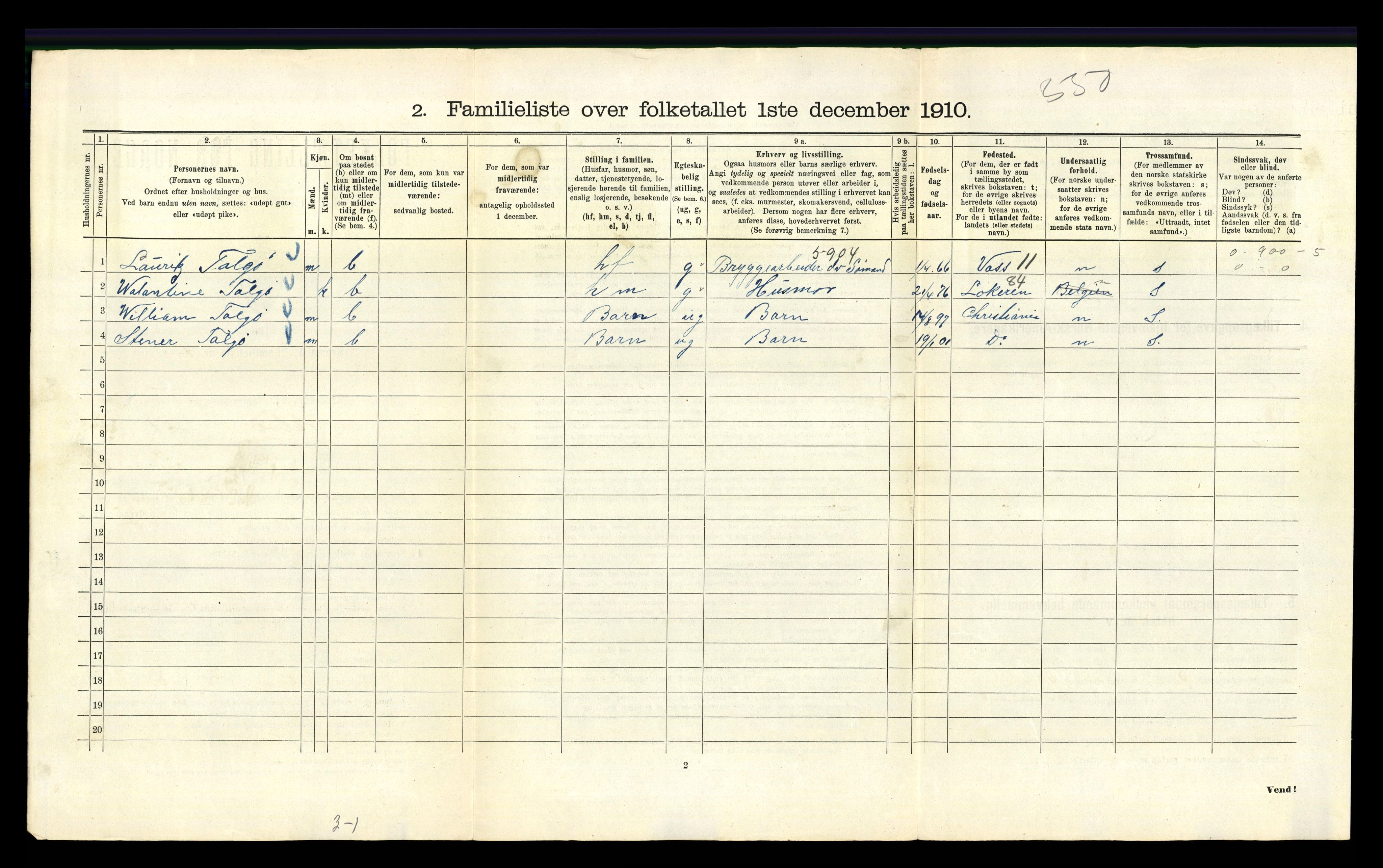 RA, 1910 census for Kristiania, 1910, p. 20214