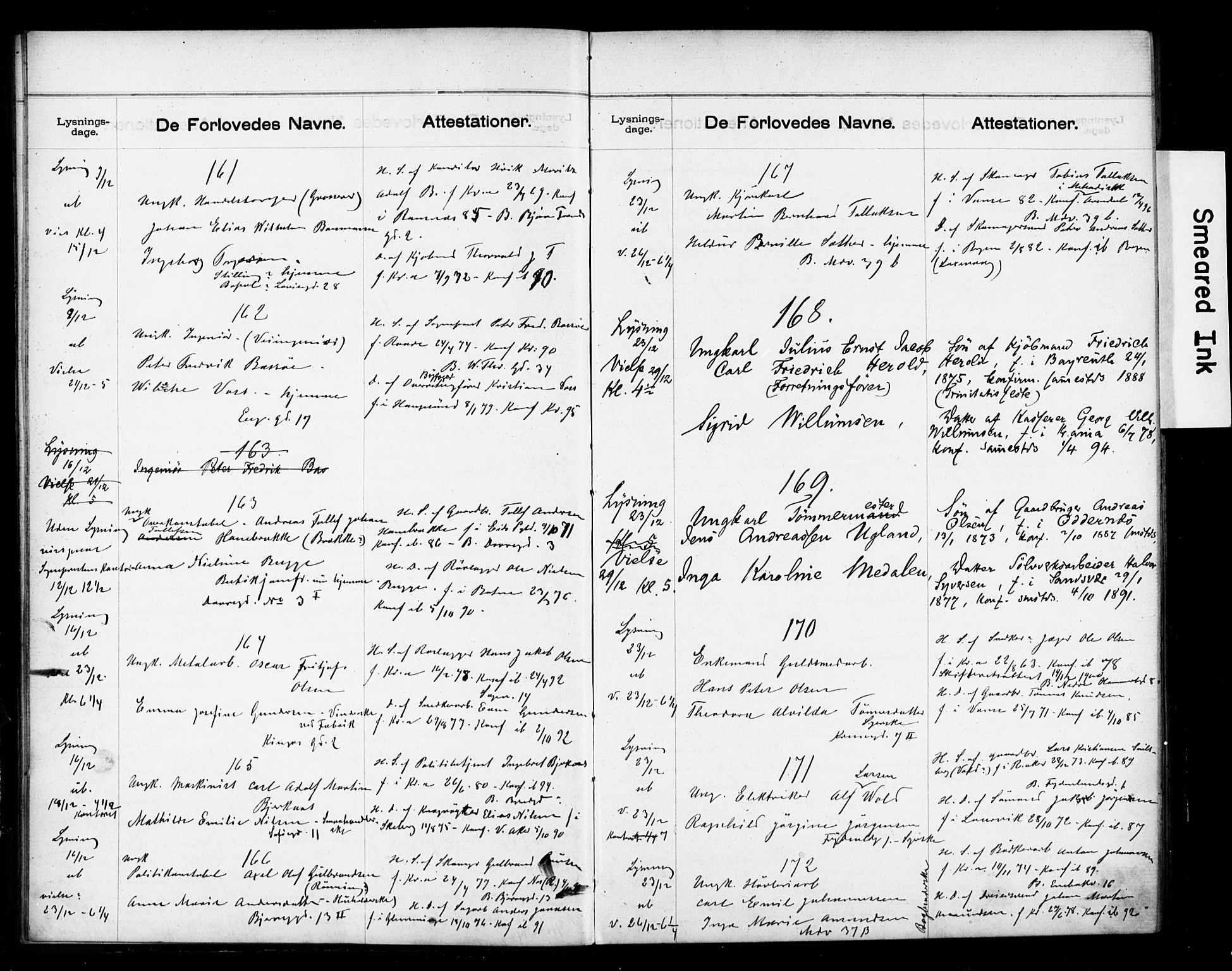 Gamle Aker prestekontor Kirkebøker, AV/SAO-A-10617a/H/L0003: Banns register no. 3, 1900-1909