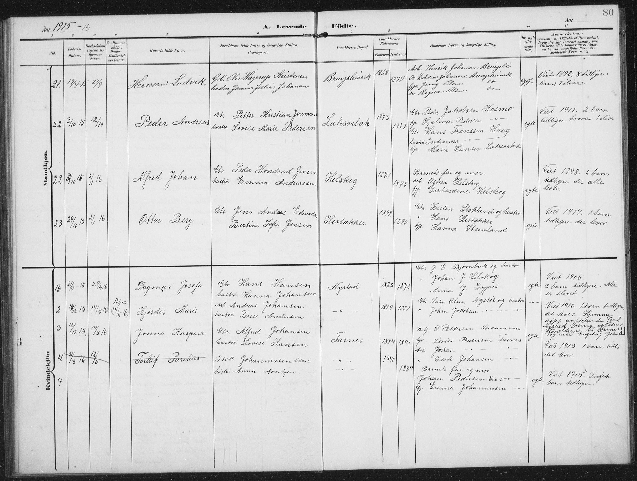 Ministerialprotokoller, klokkerbøker og fødselsregistre - Nordland, AV/SAT-A-1459/851/L0726: Parish register (copy) no. 851C01, 1902-1924, p. 80