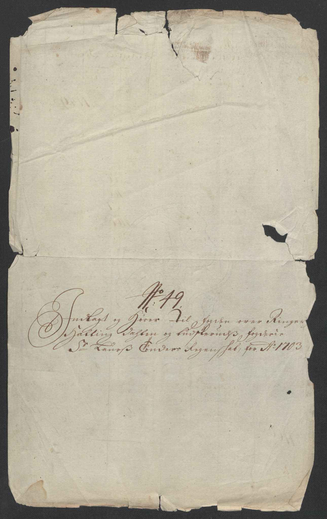 Rentekammeret inntil 1814, Reviderte regnskaper, Fogderegnskap, AV/RA-EA-4092/R22/L1461: Fogderegnskap Ringerike, Hallingdal og Buskerud, 1703, p. 337