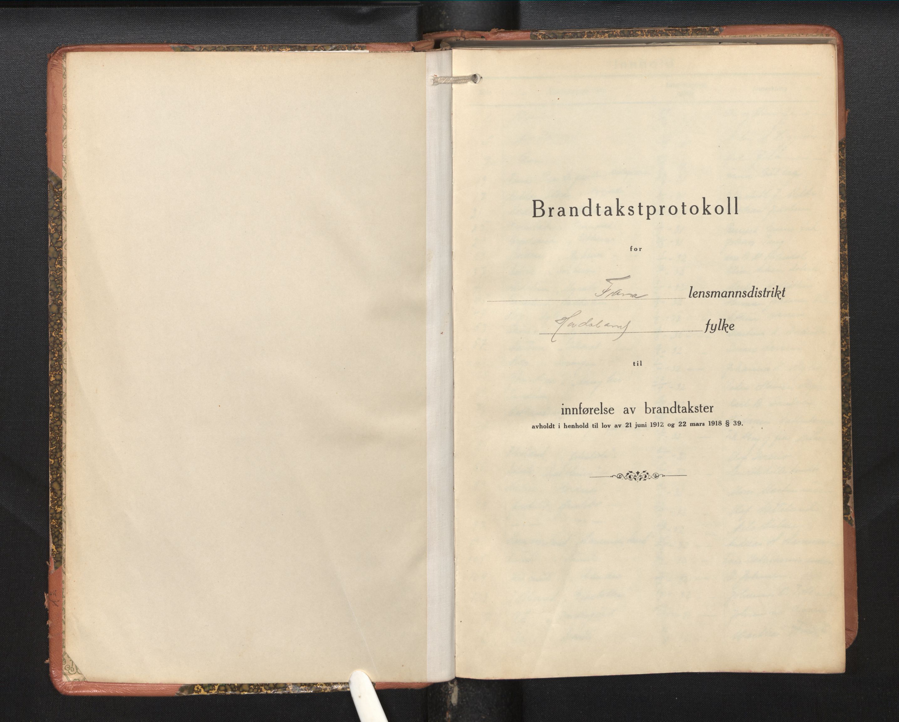 Lensmannen i Fana, AV/SAB-A-31801/0012/L0023: Branntakstprotokoll skjematakst, 1931-1935