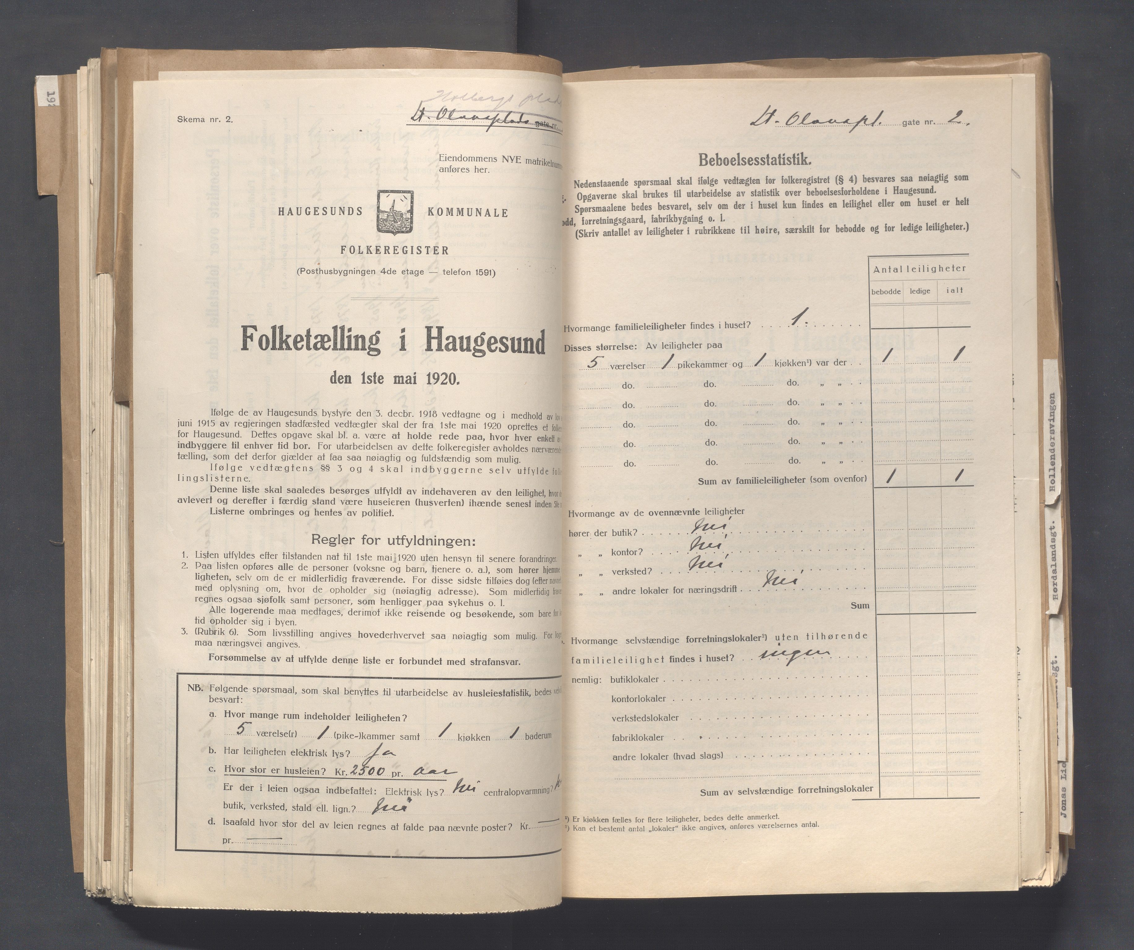 IKAR, Local census 1.5.1920 for Haugesund, 1920, p. 2170