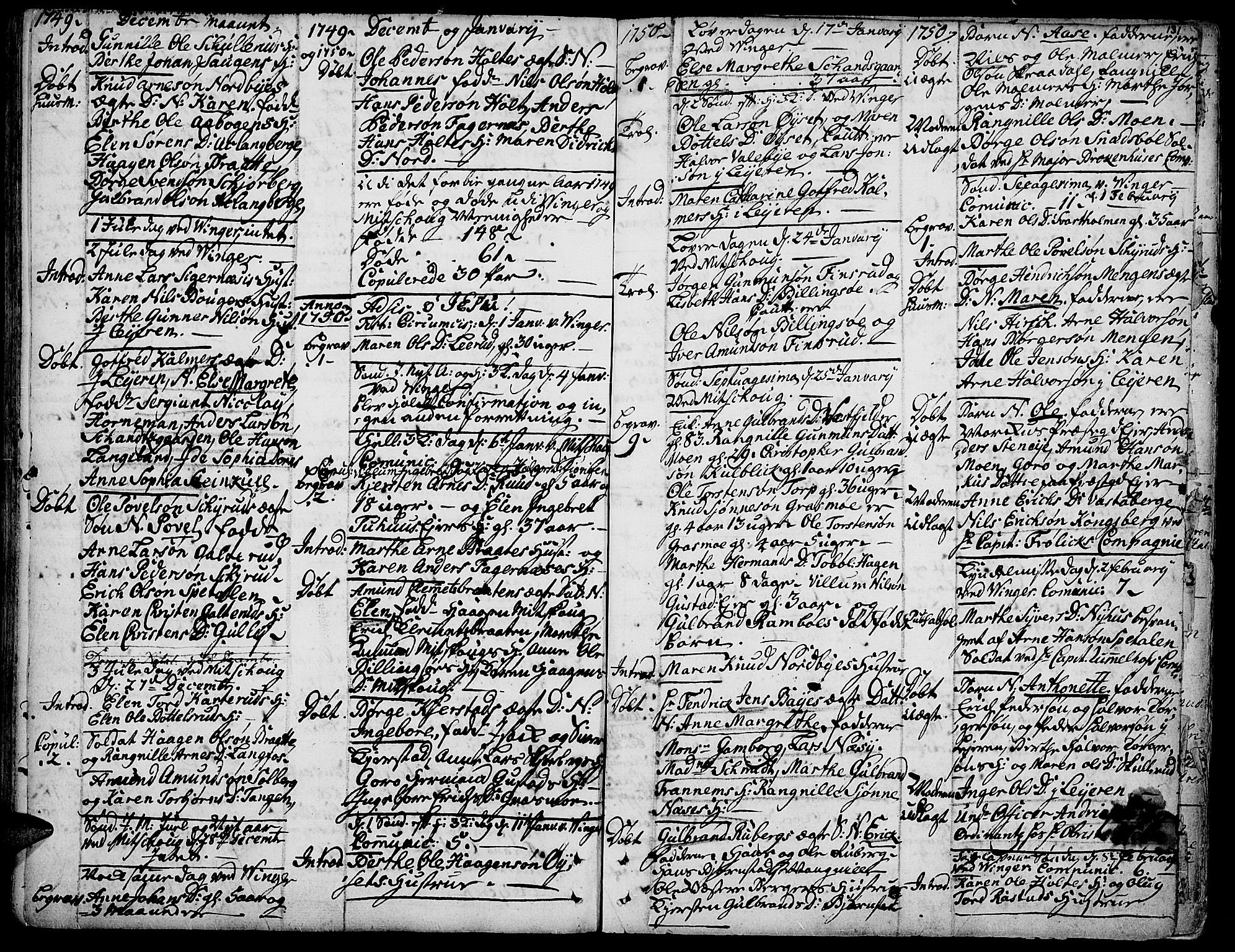 Vinger prestekontor, AV/SAH-PREST-024/H/Ha/Haa/L0002: Parish register (official) no. 2, 1730-1751, p. 131