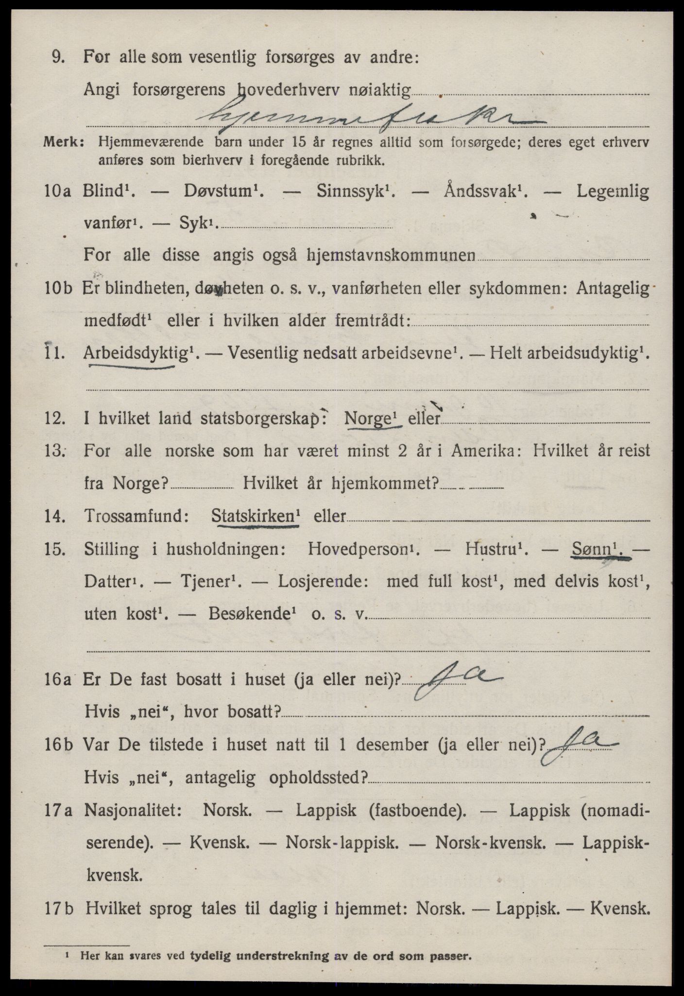 SAT, 1920 census for Osen, 1920, p. 1572