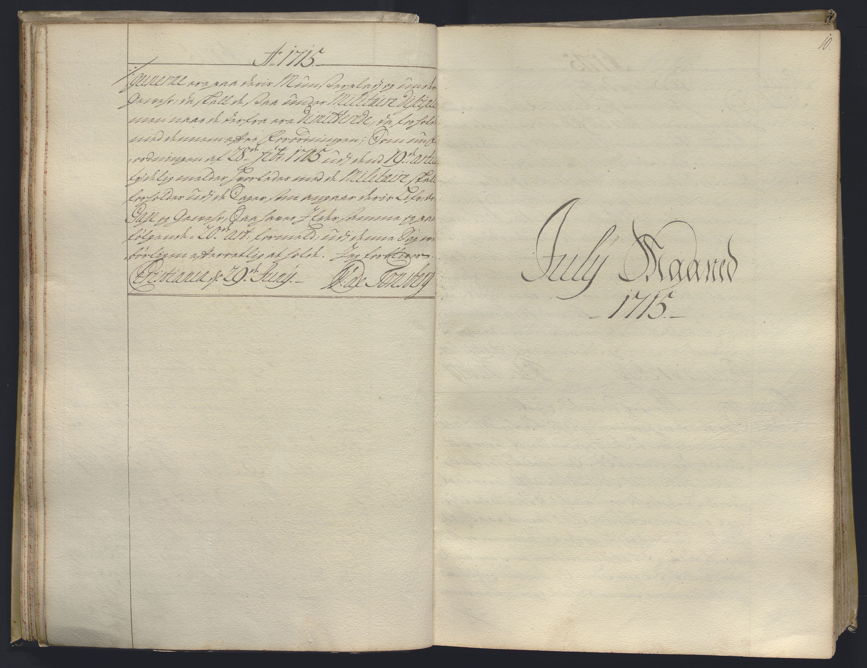 Kristiania stiftamt, AV/SAO-A-10386/B/Ba/L0004: Kopibok, 1715-1717, p. 9b-10a