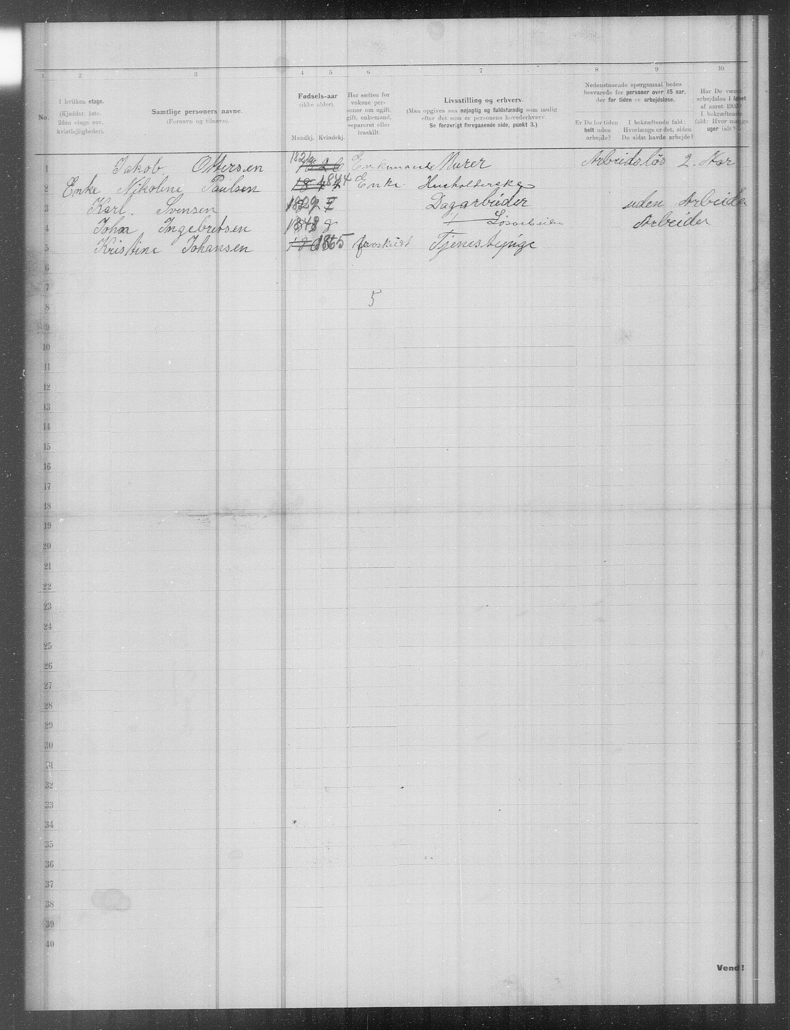 OBA, Municipal Census 1902 for Kristiania, 1902, p. 15744