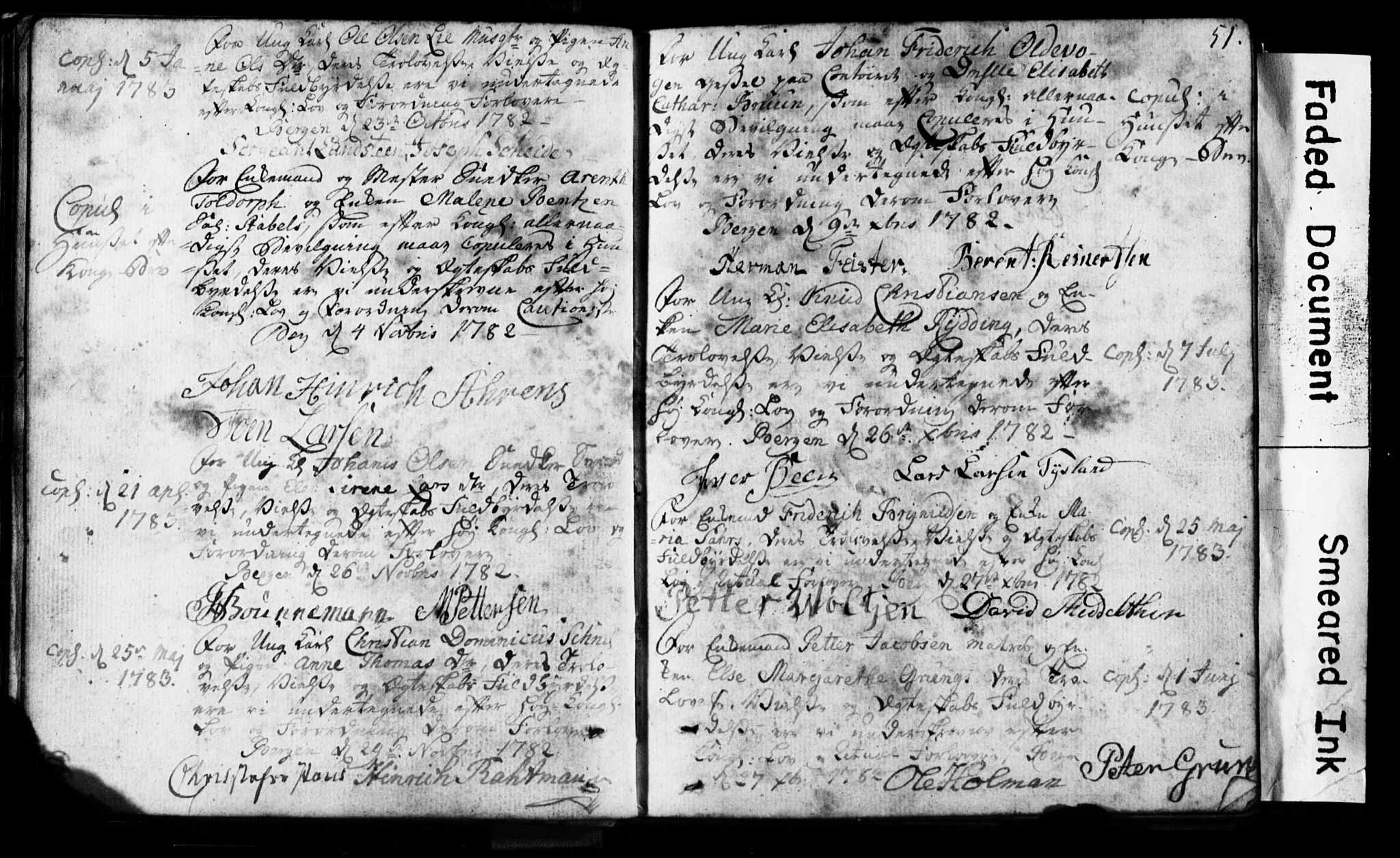 Korskirken sokneprestembete, AV/SAB-A-76101: Best man's statements no. II.5.1, 1776-1816, p. 51