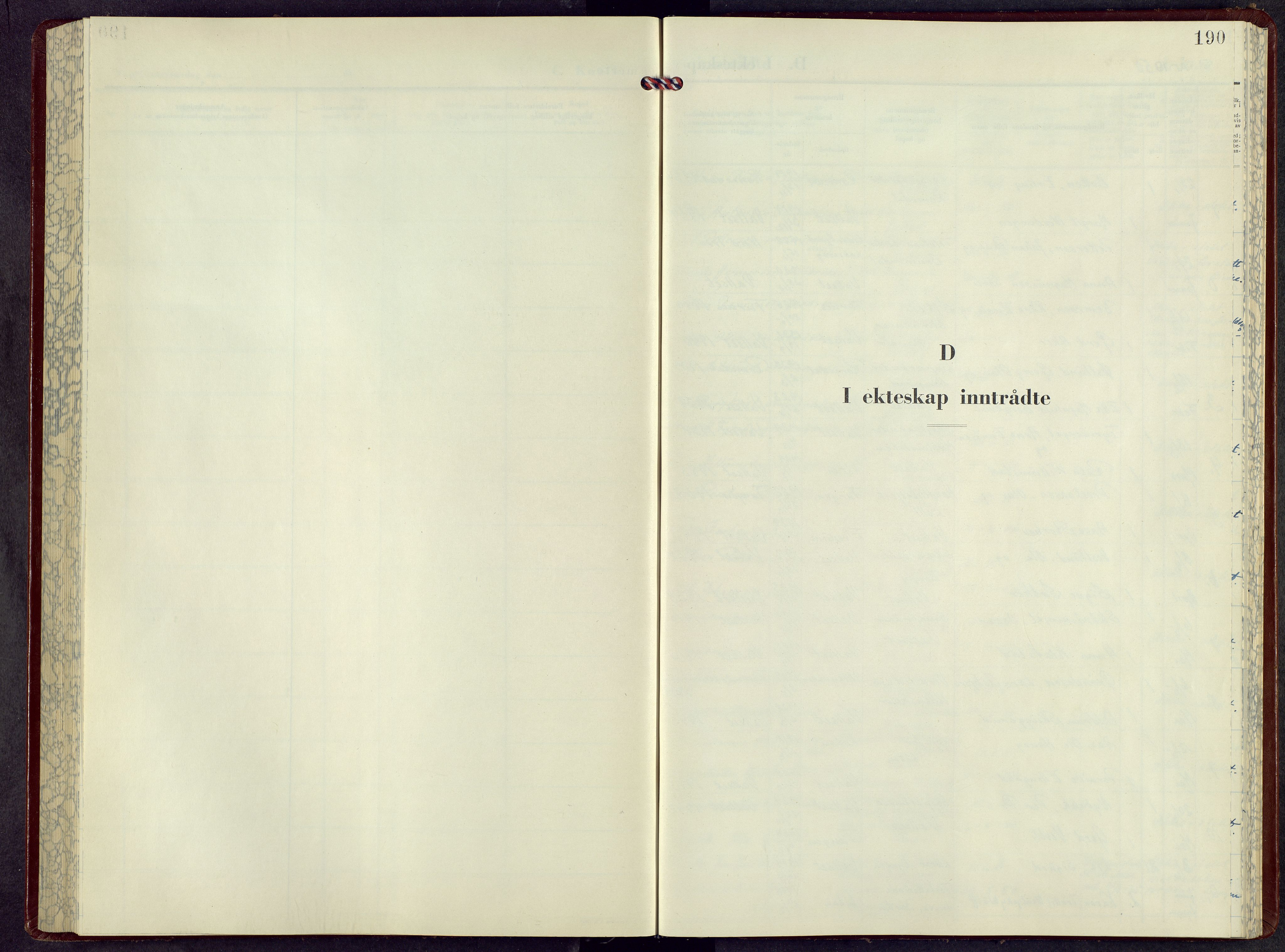 Romedal prestekontor, SAH/PREST-004/L/L0017: Parish register (copy) no. 17, 1950-1961, p. 190