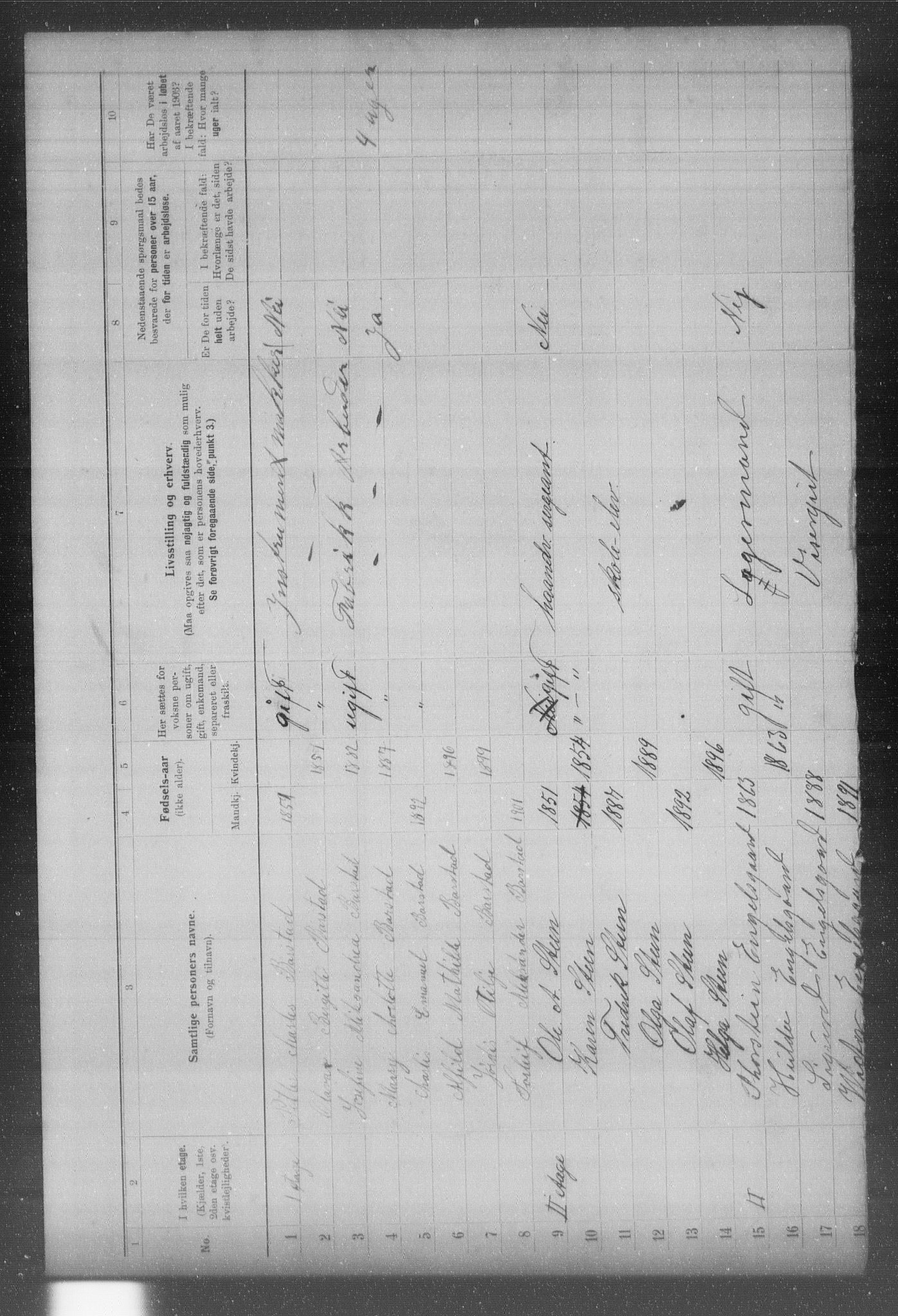 OBA, Municipal Census 1903 for Kristiania, 1903, p. 456