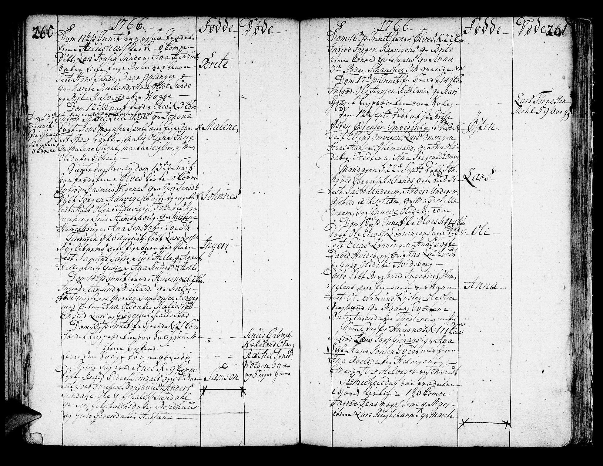 Kvinnherad sokneprestembete, SAB/A-76401/H/Haa: Parish register (official) no. A 3, 1754-1777, p. 260-261