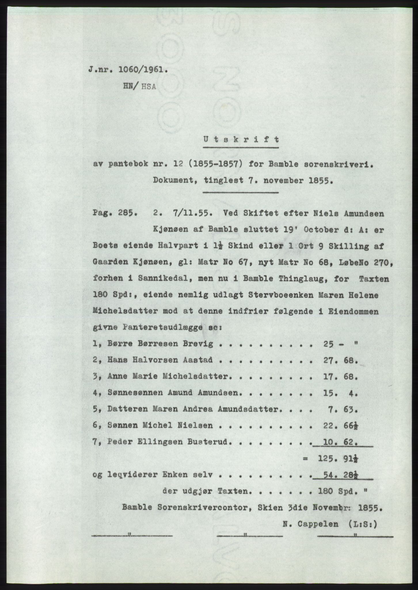 Statsarkivet i Kongsberg, AV/SAKO-A-0001, 1961, p. 9