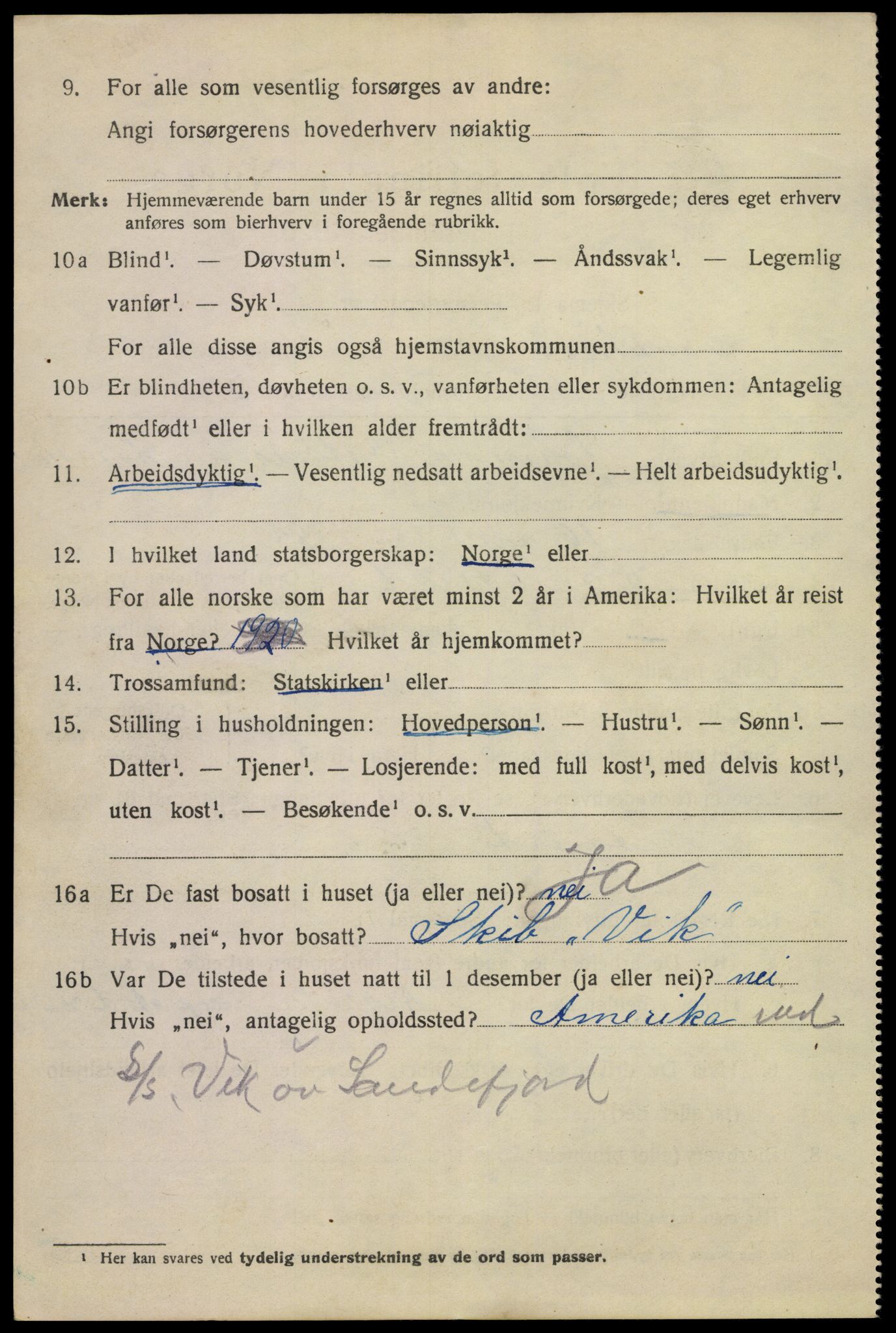 SAKO, 1920 census for Sandefjord, 1920, p. 7401