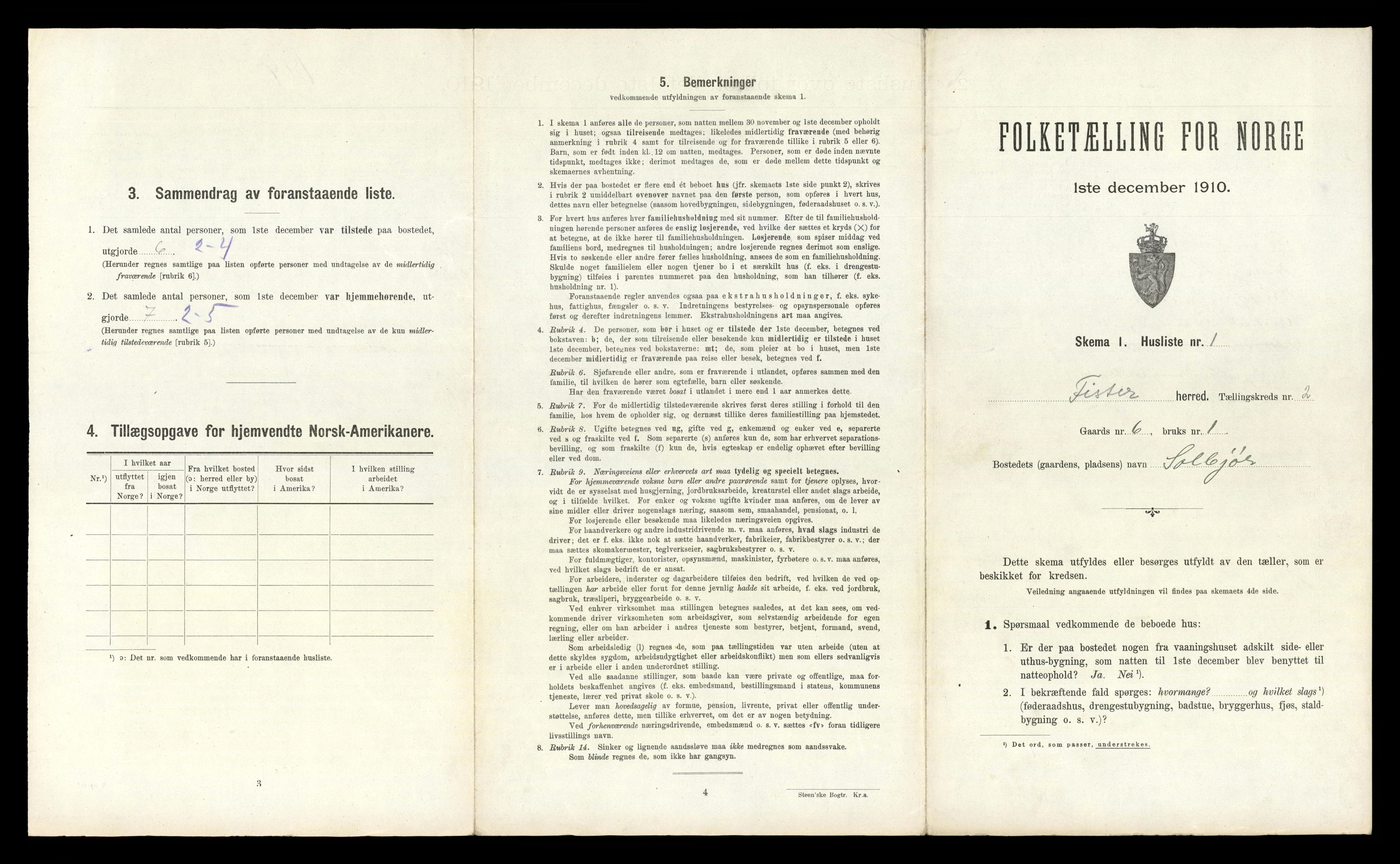 RA, 1910 census for Fister, 1910, p. 94