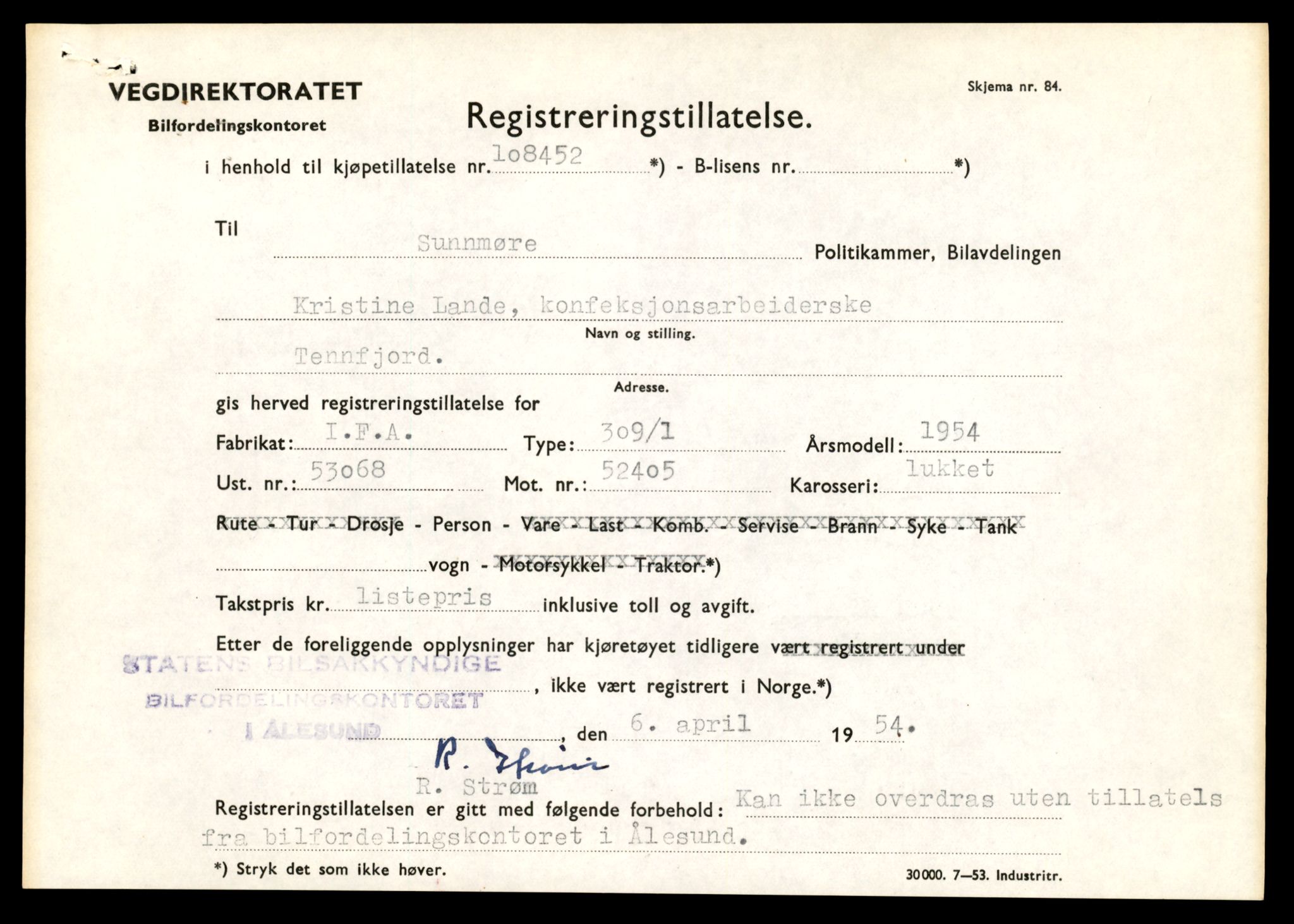 Møre og Romsdal vegkontor - Ålesund trafikkstasjon, AV/SAT-A-4099/F/Fe/L0045: Registreringskort for kjøretøy T 14320 - T 14444, 1927-1998, p. 1561