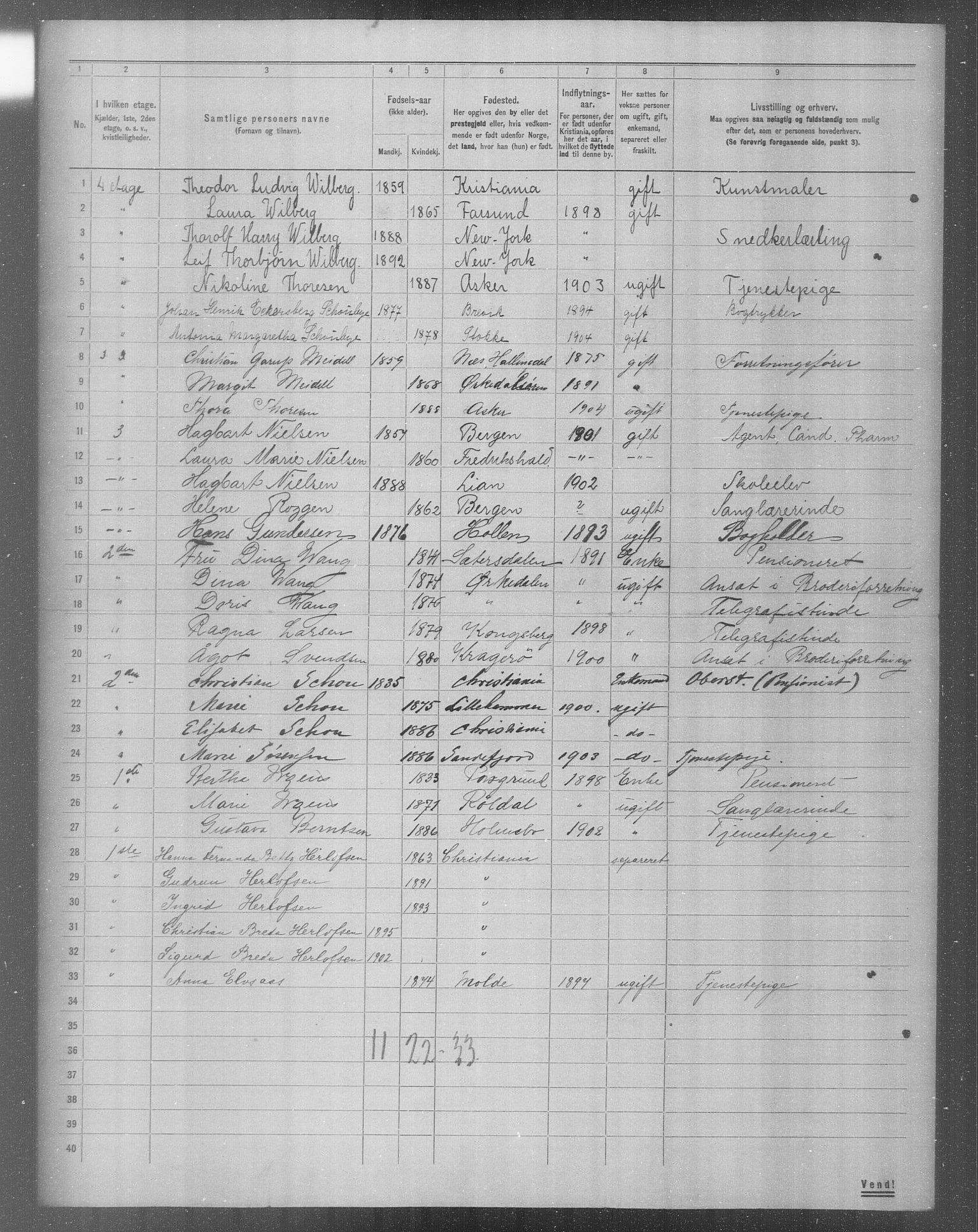 OBA, Municipal Census 1904 for Kristiania, 1904, p. 6562