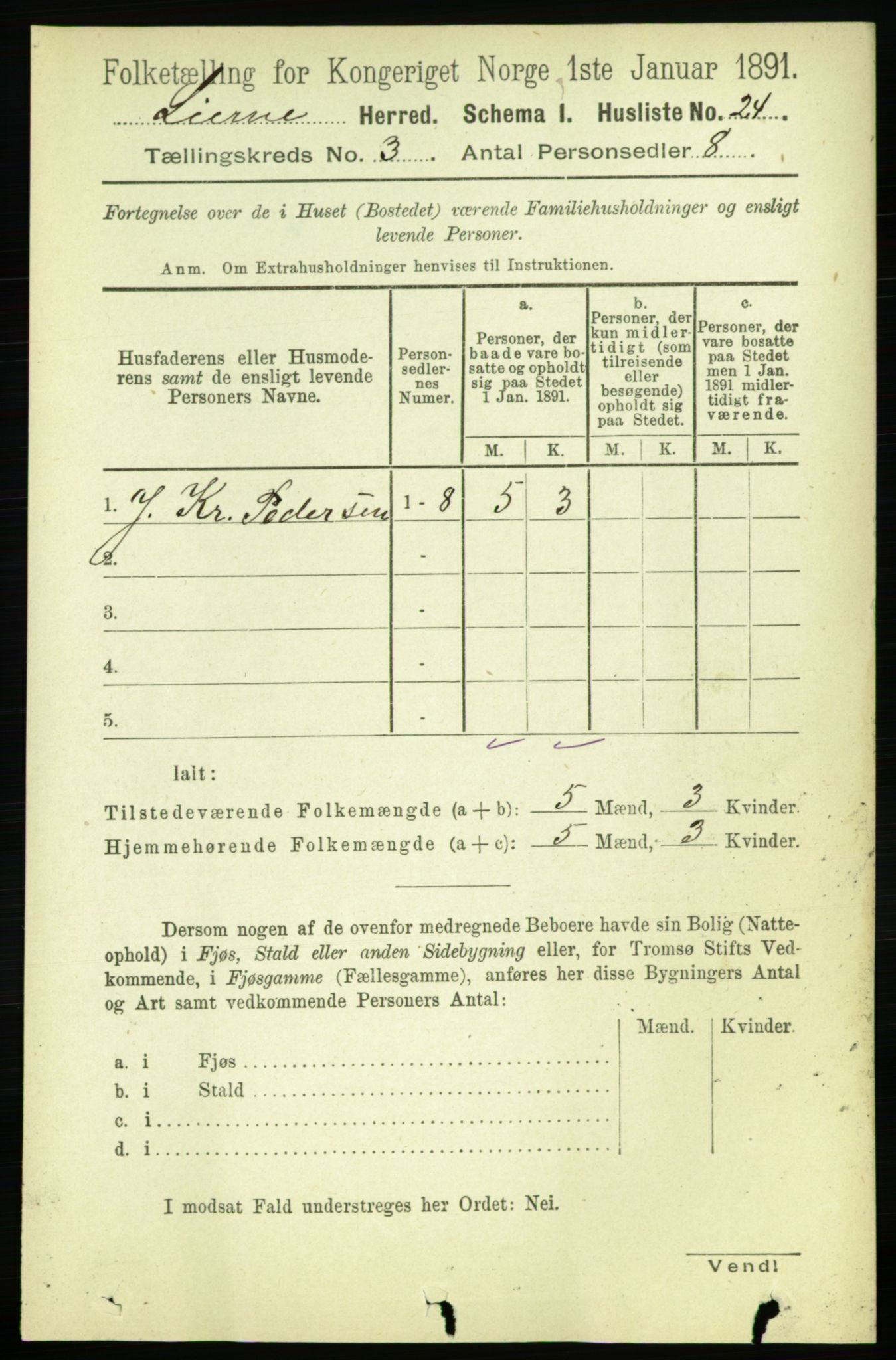 RA, 1891 census for 1737 Lierne, 1891, p. 787