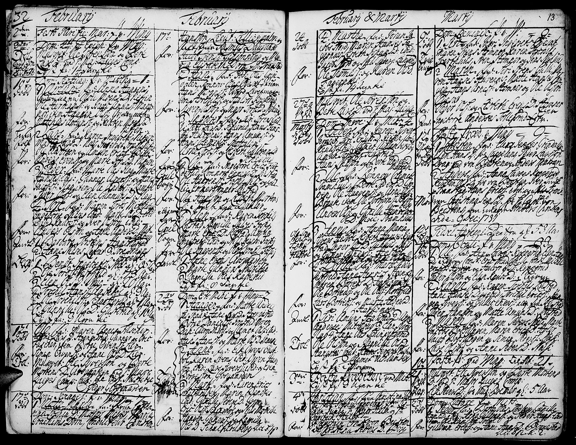 Vinger prestekontor, AV/SAH-PREST-024/H/Ha/Haa/L0002: Parish register (official) no. 2, 1730-1751, p. 13