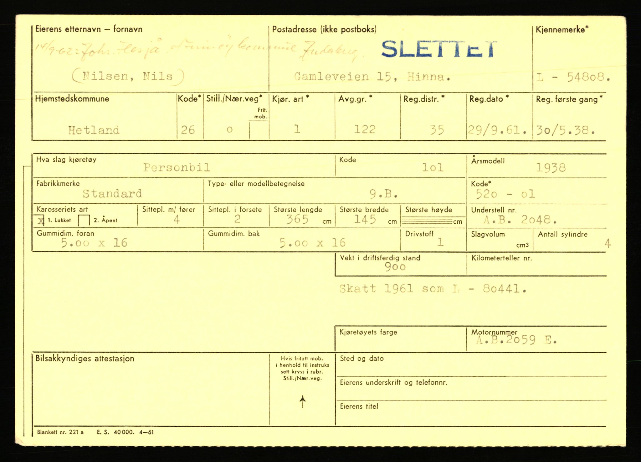 Stavanger trafikkstasjon, AV/SAST-A-101942/0/F/L0054: L-54200 - L-55699, 1930-1971, p. 1257