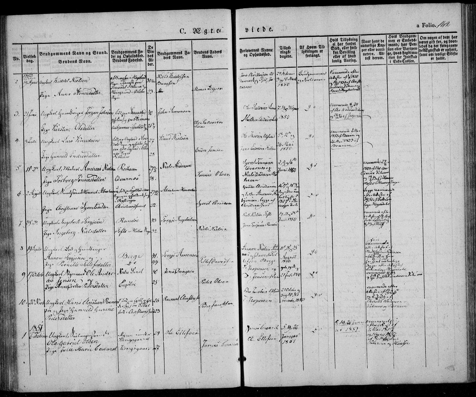 Oddernes sokneprestkontor, AV/SAK-1111-0033/F/Fa/Faa/L0006: Parish register (official) no. A 6, 1838-1851, p. 162