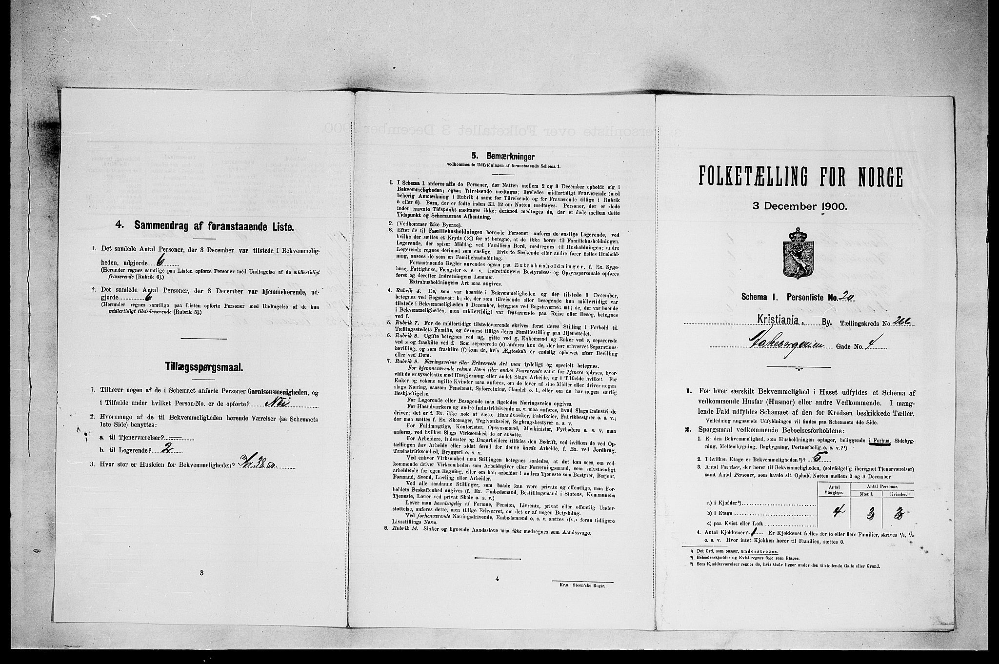 SAO, 1900 census for Kristiania, 1900, p. 33