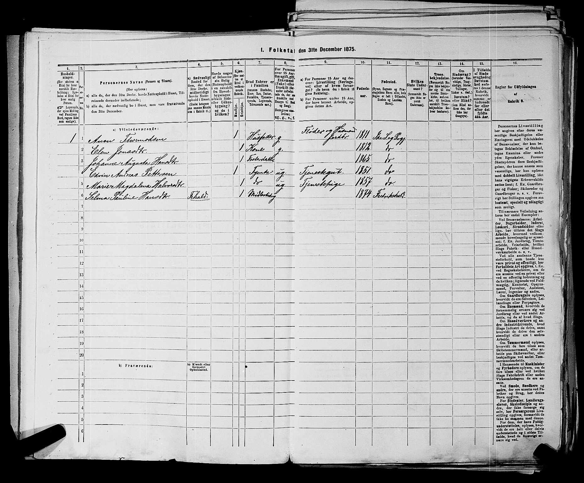 RA, 1875 census for 0117P Idd, 1875, p. 45