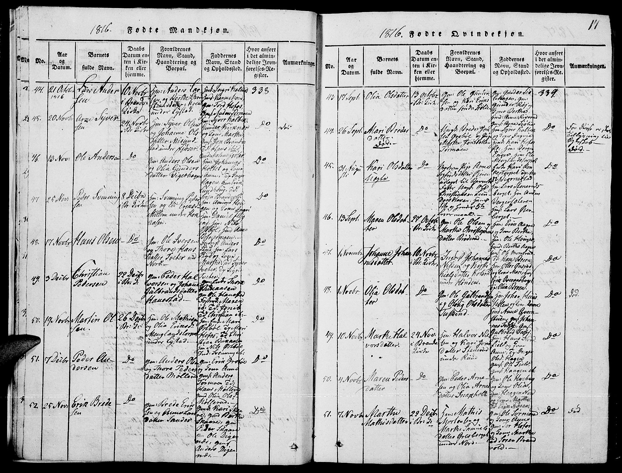 Grue prestekontor, AV/SAH-PREST-036/H/Ha/Hab/L0001: Parish register (copy) no. 1, 1814-1841, p. 14