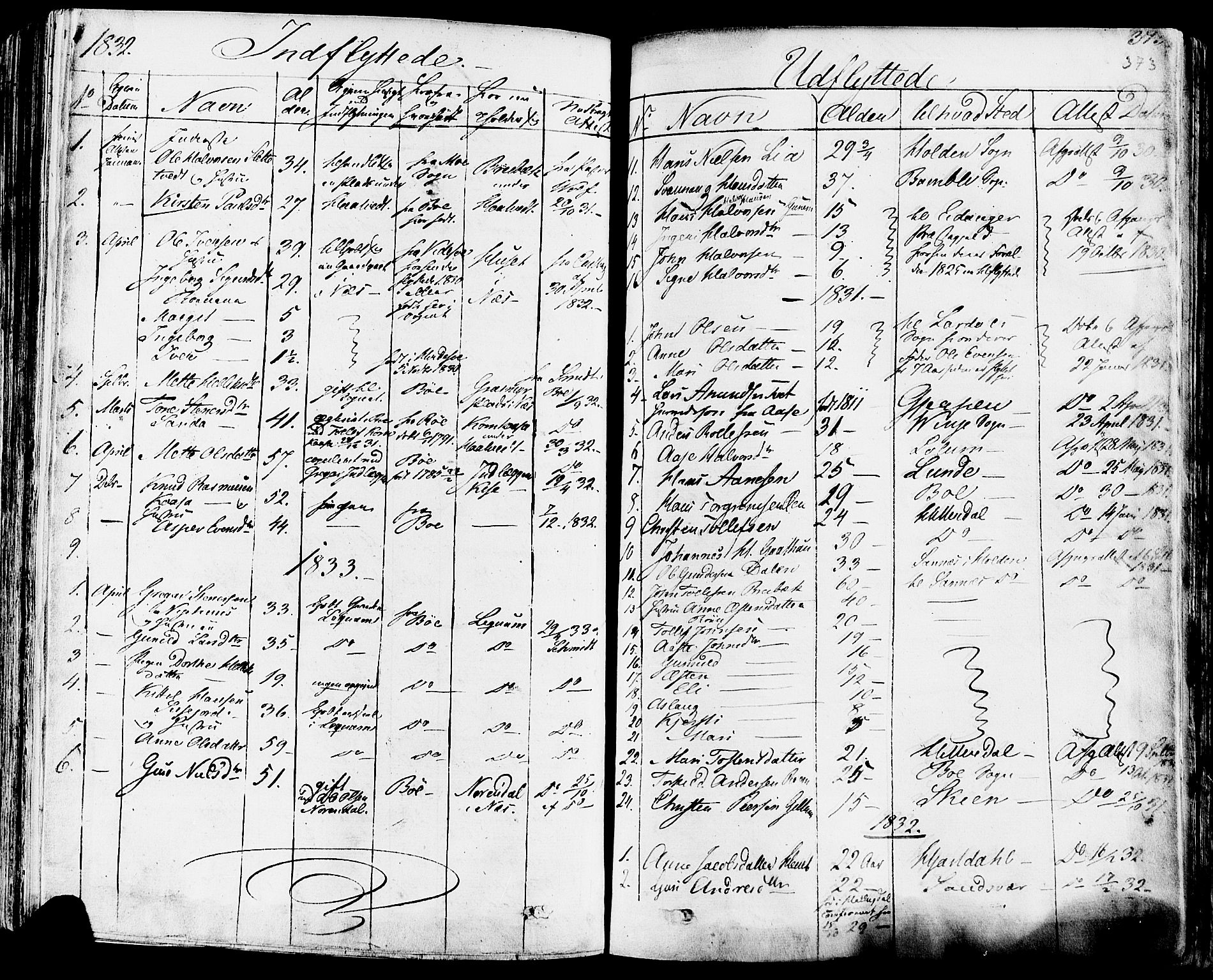 Sauherad kirkebøker, SAKO/A-298/F/Fa/L0006: Parish register (official) no. I 6, 1827-1850, p. 373