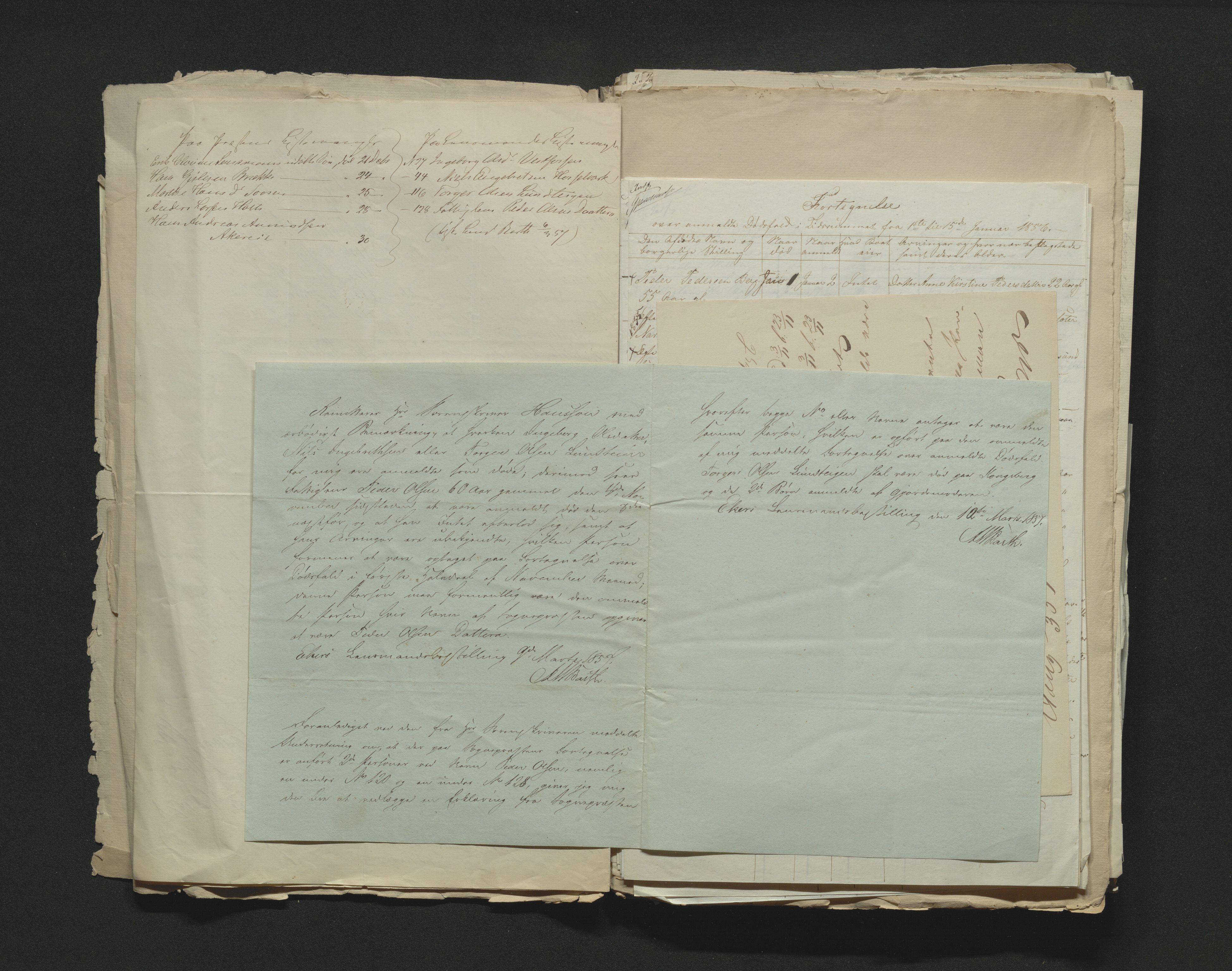 Eiker, Modum og Sigdal sorenskriveri, AV/SAKO-A-123/H/Ha/Hab/L0009: Dødsfallsmeldinger, 1854-1857, p. 266