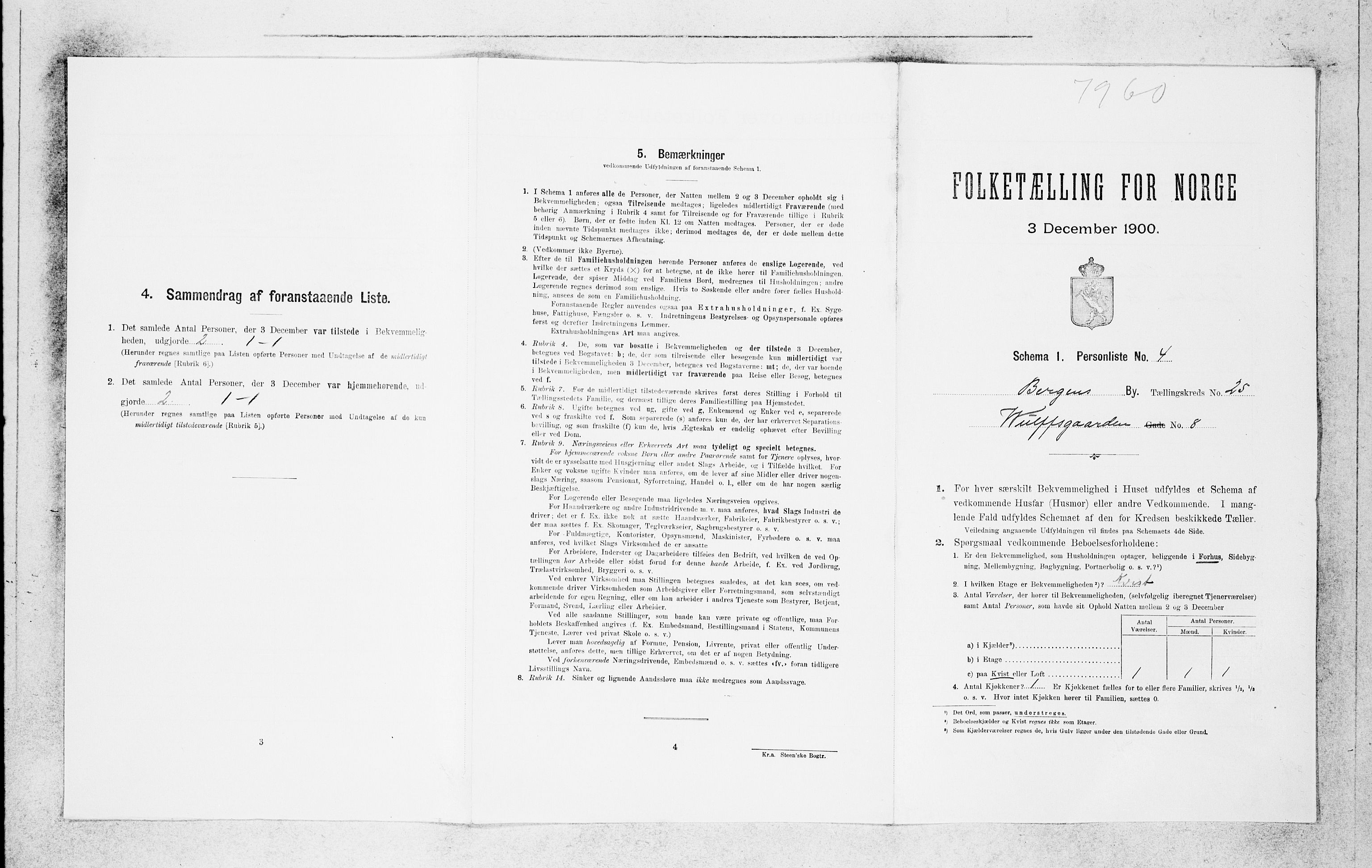 SAB, 1900 census for Bergen, 1900, p. 5351