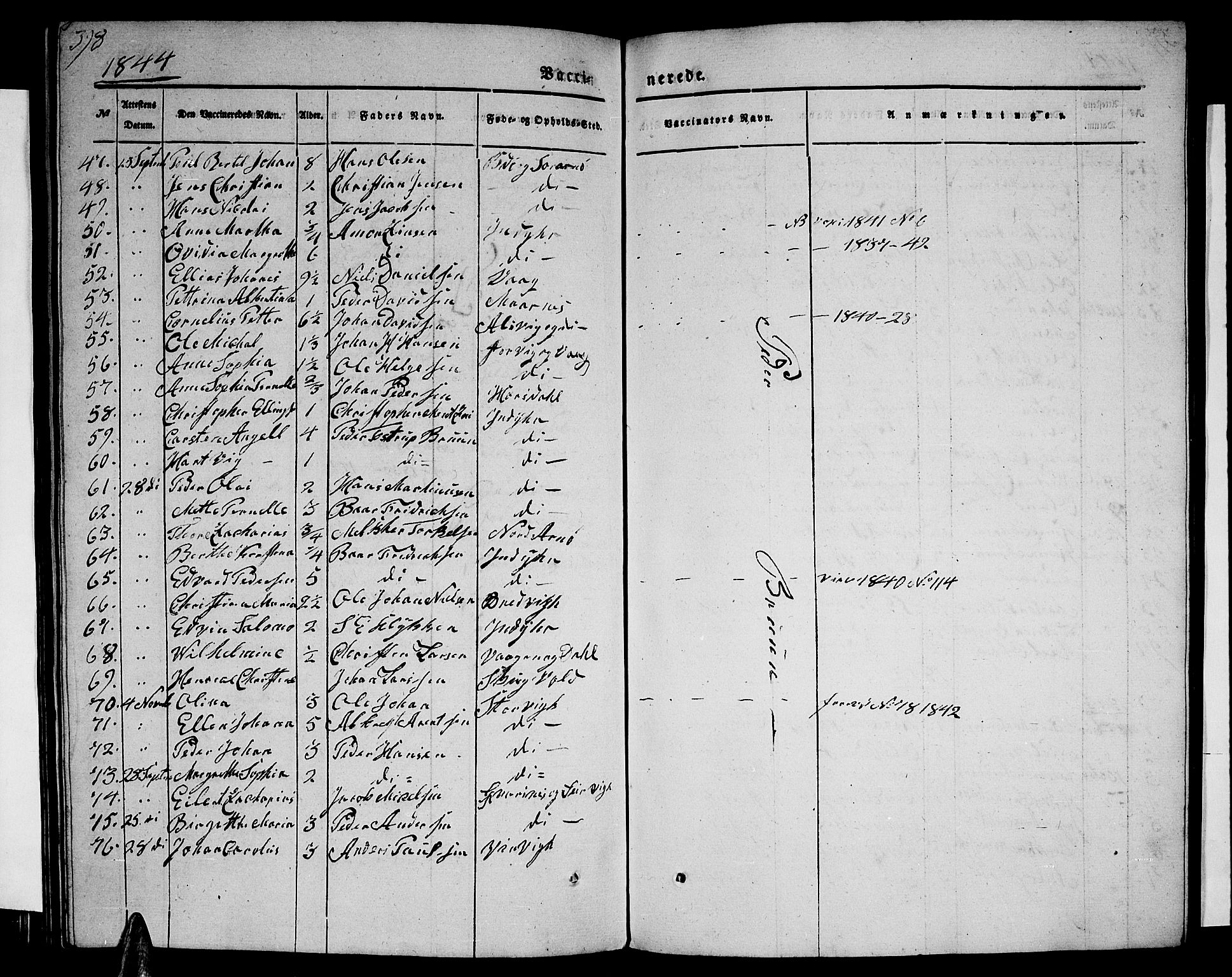 Ministerialprotokoller, klokkerbøker og fødselsregistre - Nordland, SAT/A-1459/805/L0106: Parish register (copy) no. 805C02, 1841-1861, p. 398