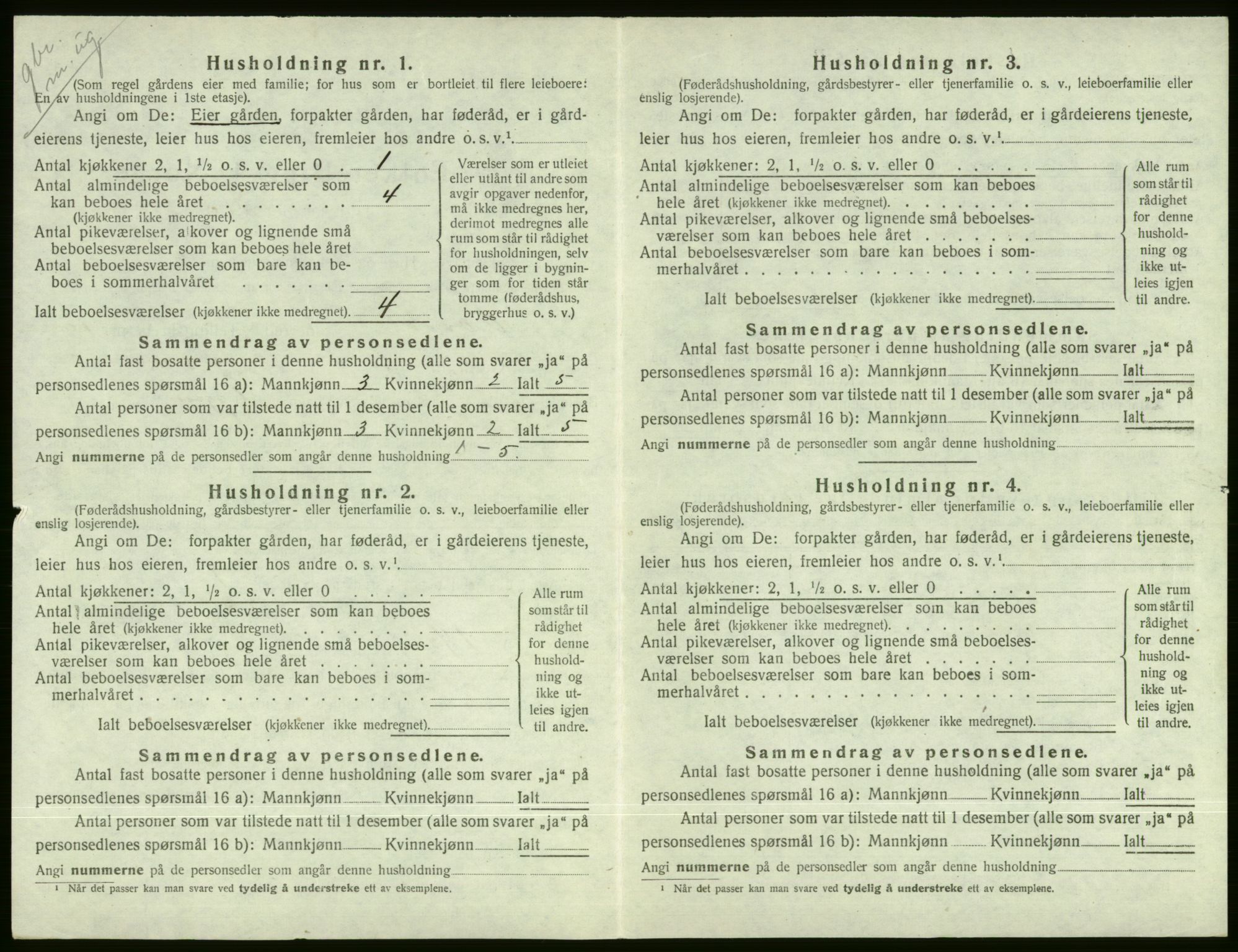 SAB, 1920 census for Voss, 1920, p. 944