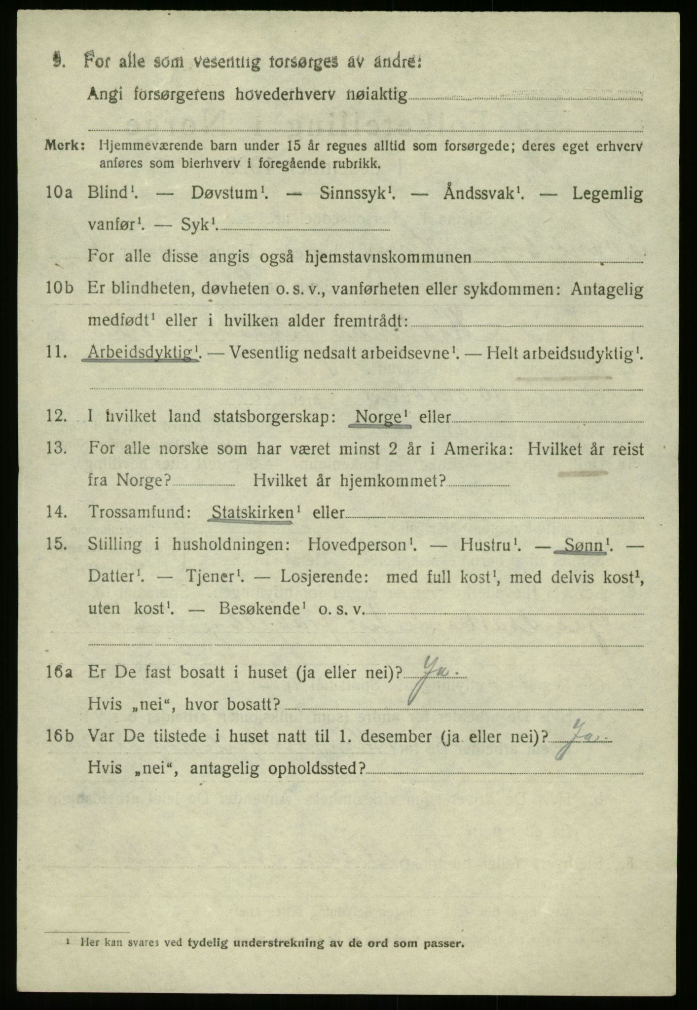 SAB, 1920 census for Kinn, 1920, p. 11126