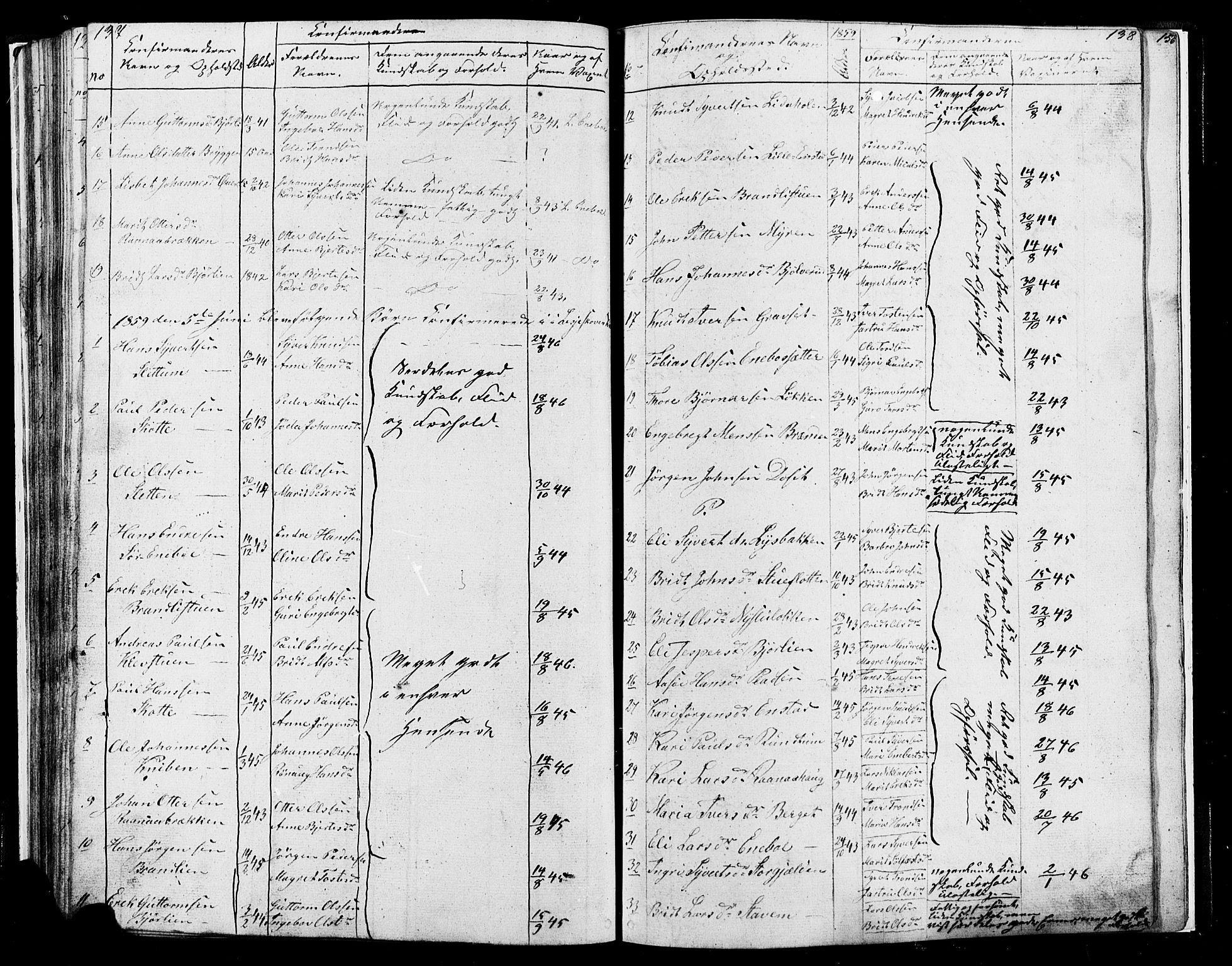 Lesja prestekontor, SAH/PREST-068/H/Ha/Hab/L0004: Parish register (copy) no. 4, 1842-1871, p. 137-138