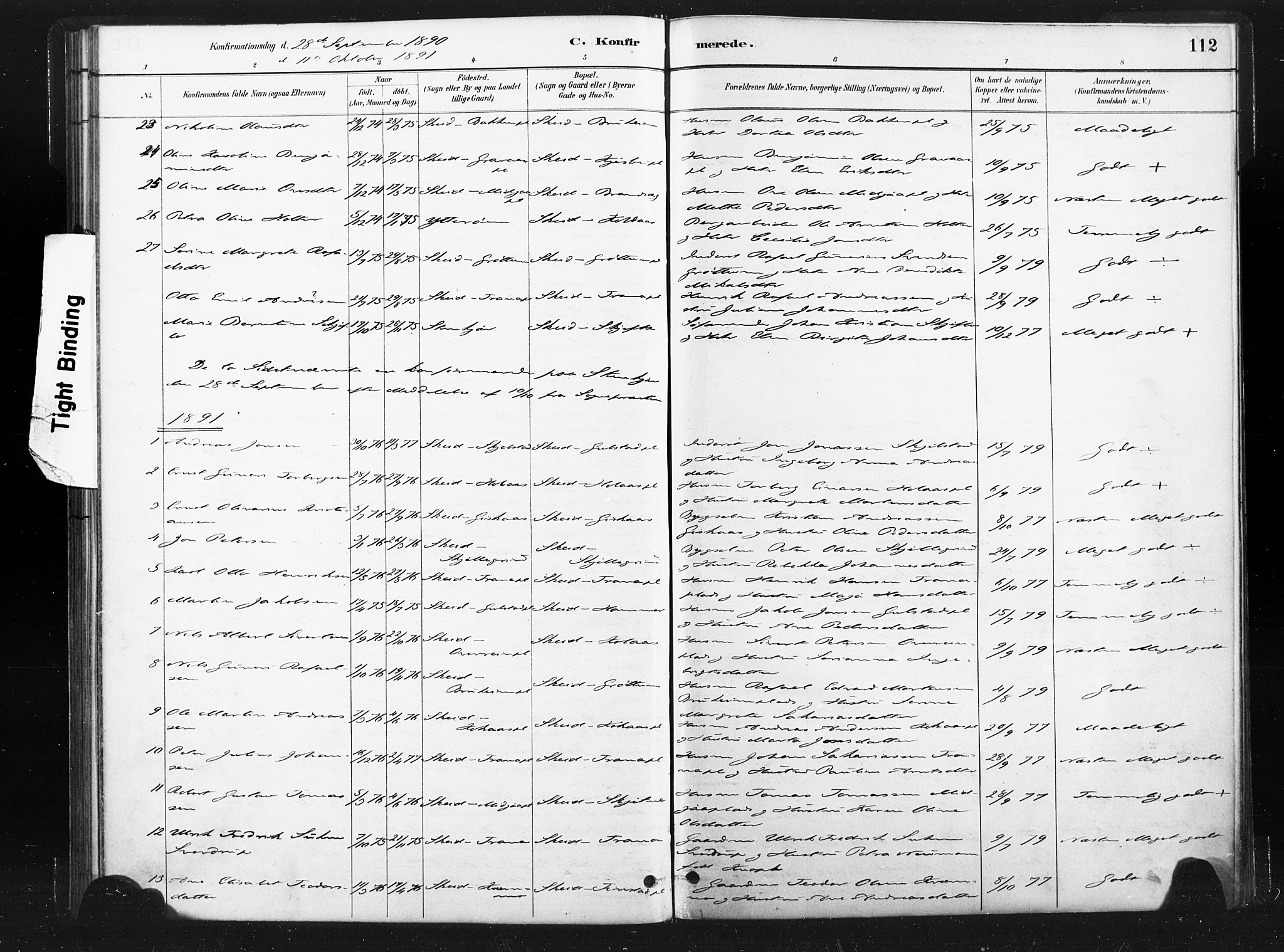 Ministerialprotokoller, klokkerbøker og fødselsregistre - Nord-Trøndelag, SAT/A-1458/736/L0361: Parish register (official) no. 736A01, 1884-1906, p. 112