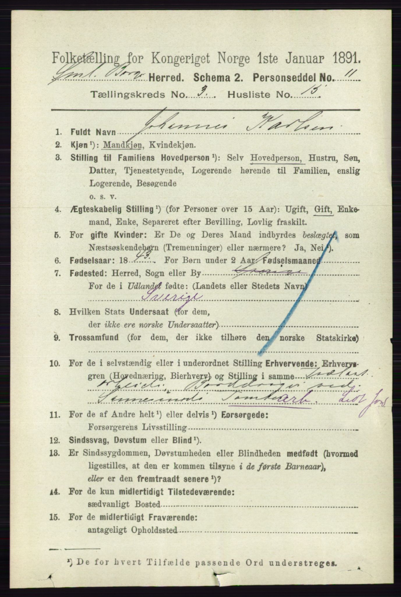 RA, 1891 census for 0113 Borge, 1891, p. 1548