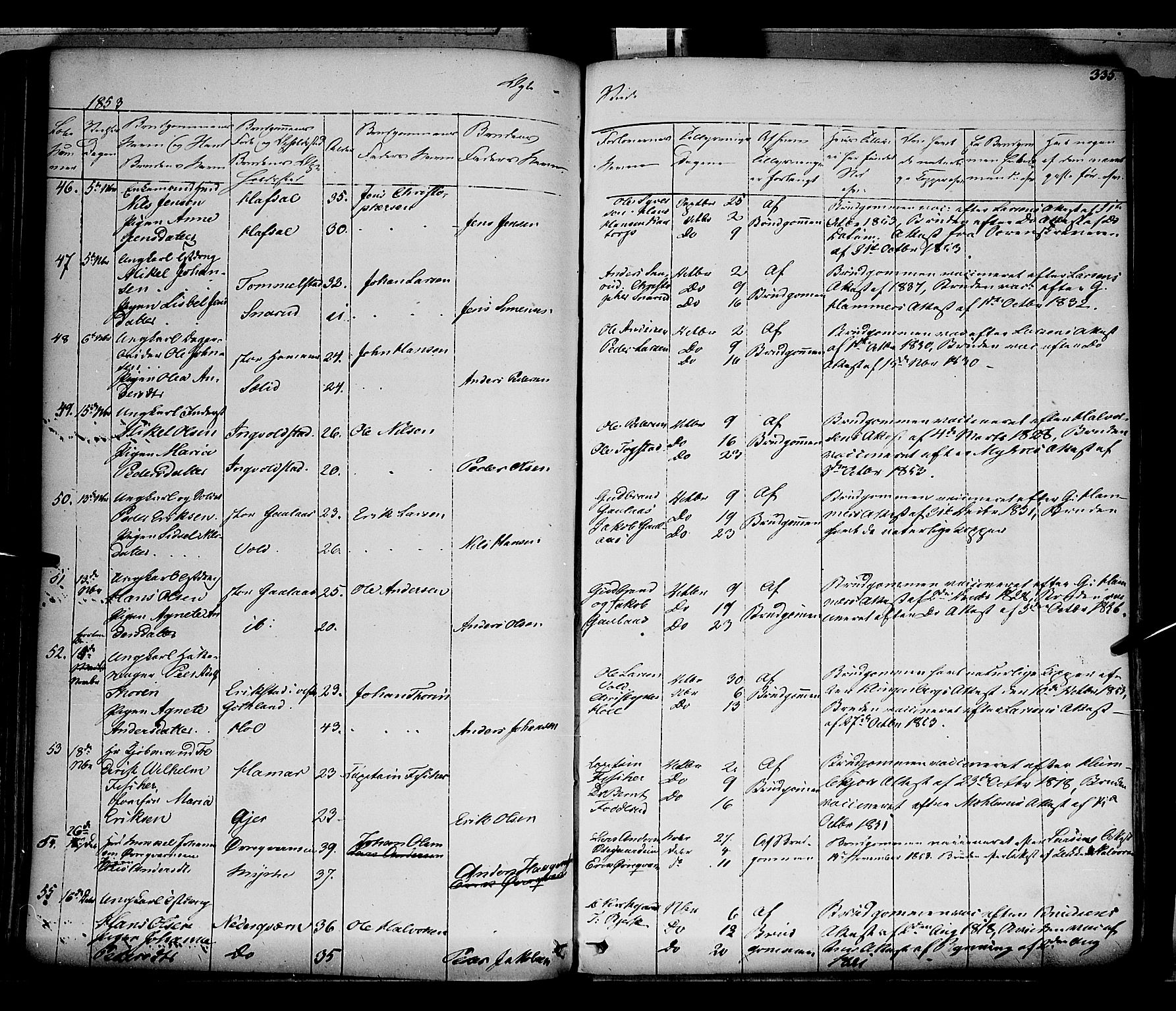 Vang prestekontor, Hedmark, AV/SAH-PREST-008/H/Ha/Haa/L0010: Parish register (official) no. 10, 1841-1855, p. 335