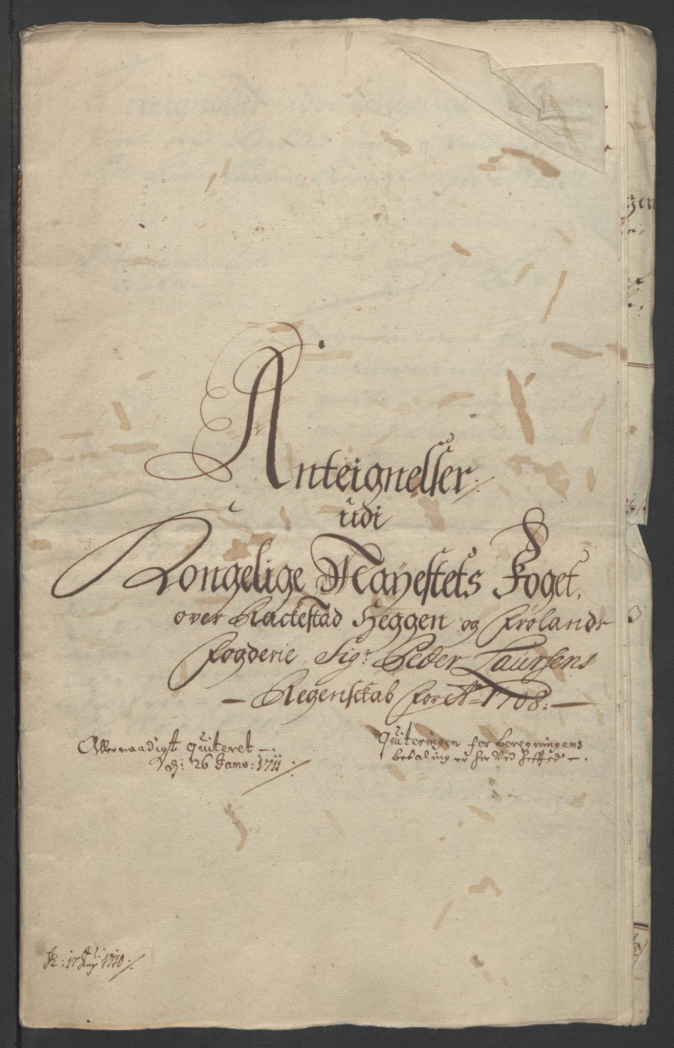 Rentekammeret inntil 1814, Reviderte regnskaper, Fogderegnskap, AV/RA-EA-4092/R07/L0300: Fogderegnskap Rakkestad, Heggen og Frøland, 1708, p. 222