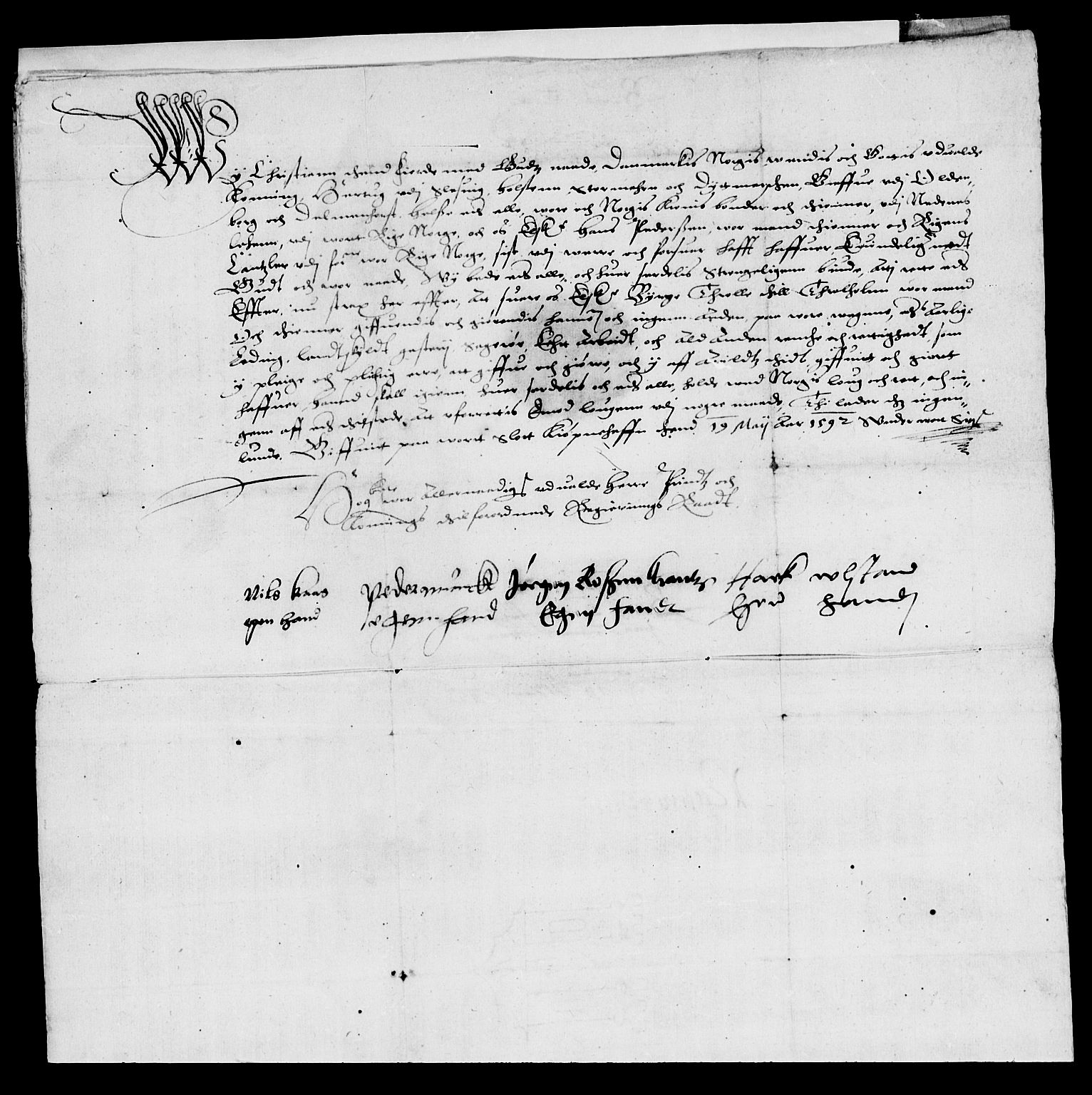 Rentekammeret inntil 1814, Reviderte regnskaper, Lensregnskaper, AV/RA-EA-5023/R/Rb/Rbq/L0001: Nedenes len. Mandals len. Råbyggelag., 1592-1607