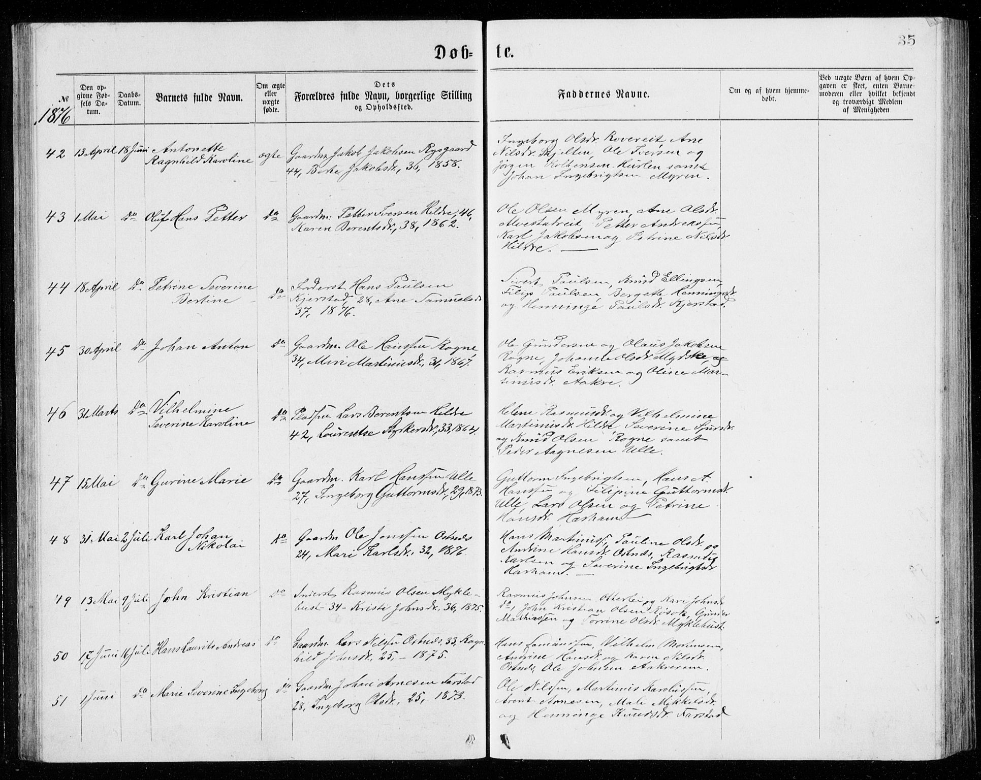 Ministerialprotokoller, klokkerbøker og fødselsregistre - Møre og Romsdal, AV/SAT-A-1454/536/L0509: Parish register (copy) no. 536C04, 1871-1881, p. 35