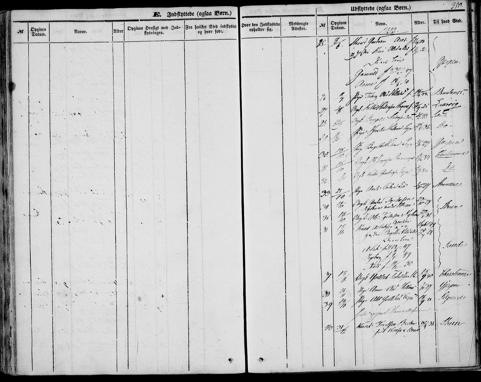 Bø kirkebøker, AV/SAKO-A-257/F/Fa/L0008: Parish register (official) no. 8, 1849-1861, p. 350