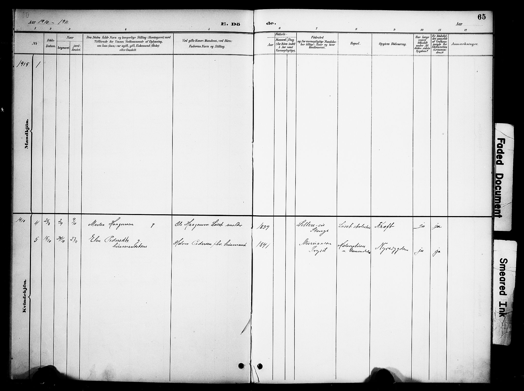 Åmot prestekontor, Hedmark, AV/SAH-PREST-056/H/Ha/Hab/L0013: Parish register (copy) no. 13, 1895-1910, p. 65